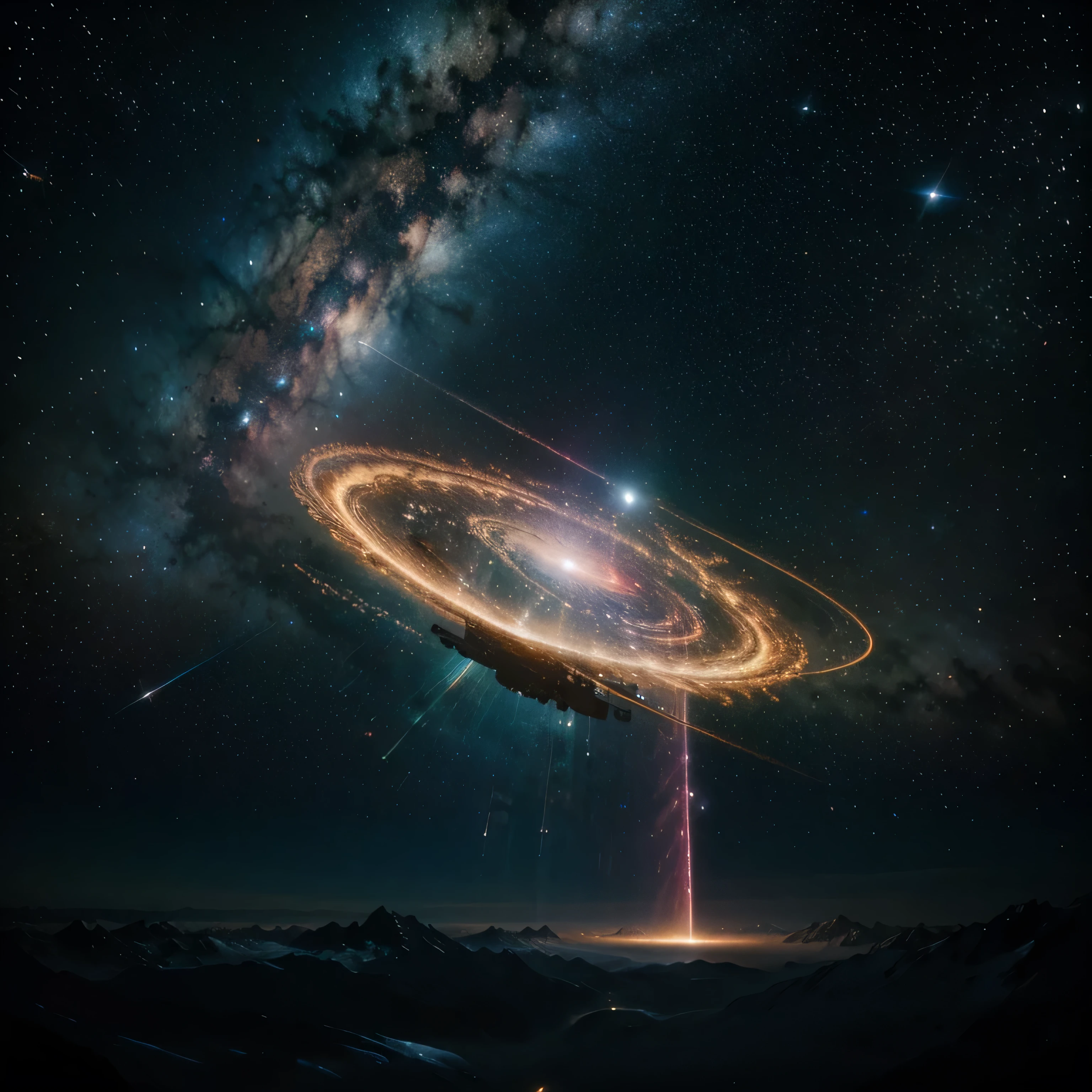 (best quality,4k,8k,highres,masterpiece:1.2),ultra-detailed,realistic:1.37,bright light of trillions of sun in the empty space,vibrant cosmic colors,stunning celestial radiance,glistening star clusters,dazzling interstellar brilliance,dynamic cosmic motion,captivating nebula formations,enchanting celestial bodies,fantastical galactic wonders,ethereal astral display,mesmerizing cosmic spectacle,luminous stars shimmering like diamonds,lavish intergalactic scene,immersive deep space vista,awe-inspiring celestial panorama,infinitely expansive cosmic expanse,majestic universe unveiled,gravity-defying celestial dance