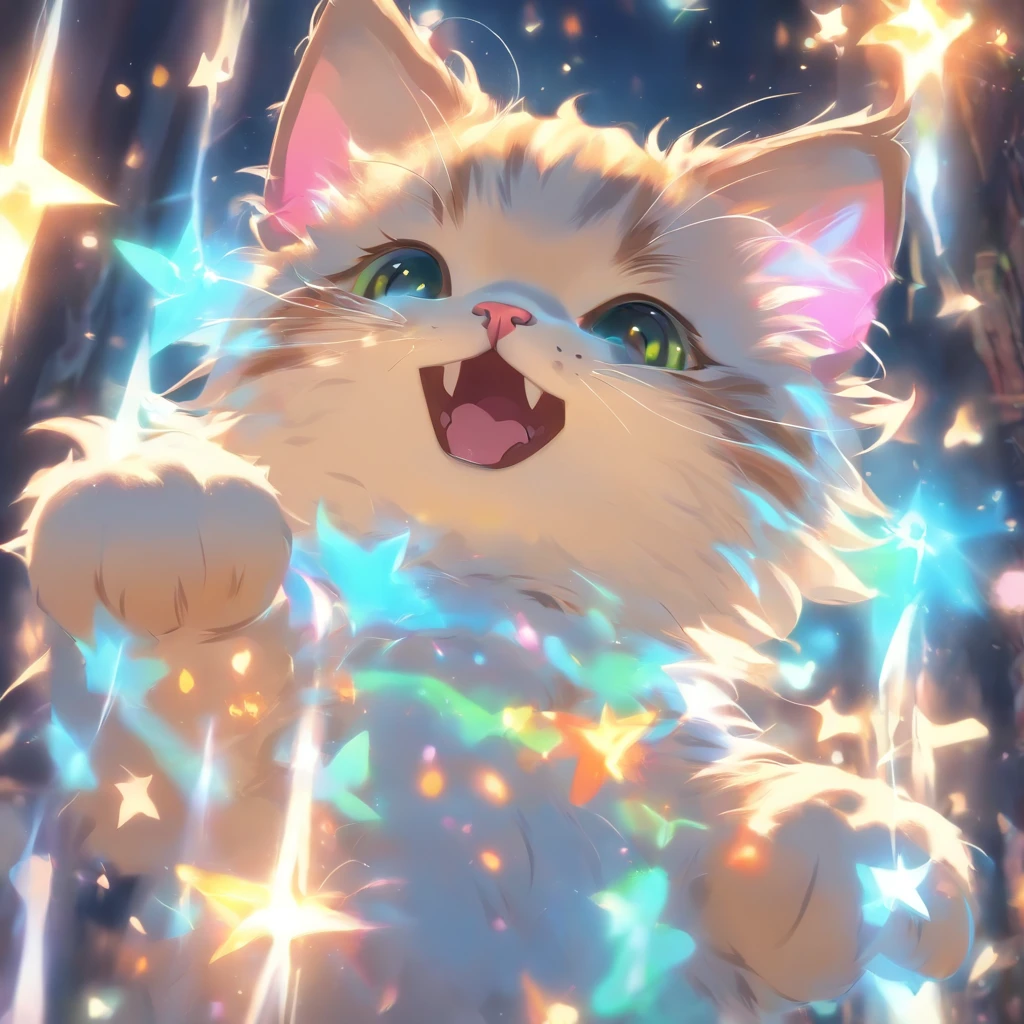 Cute kitten、Wear cute clothes、Light is shining from the front