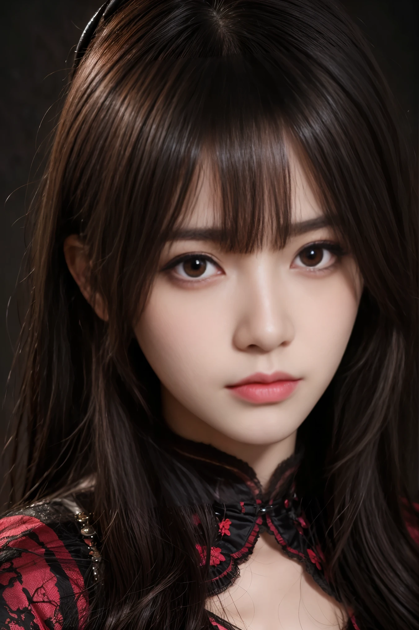 male, black, crimson, Blood, devil, bad, Queen, Very high quality, Very detailed, High quality eyes, 
