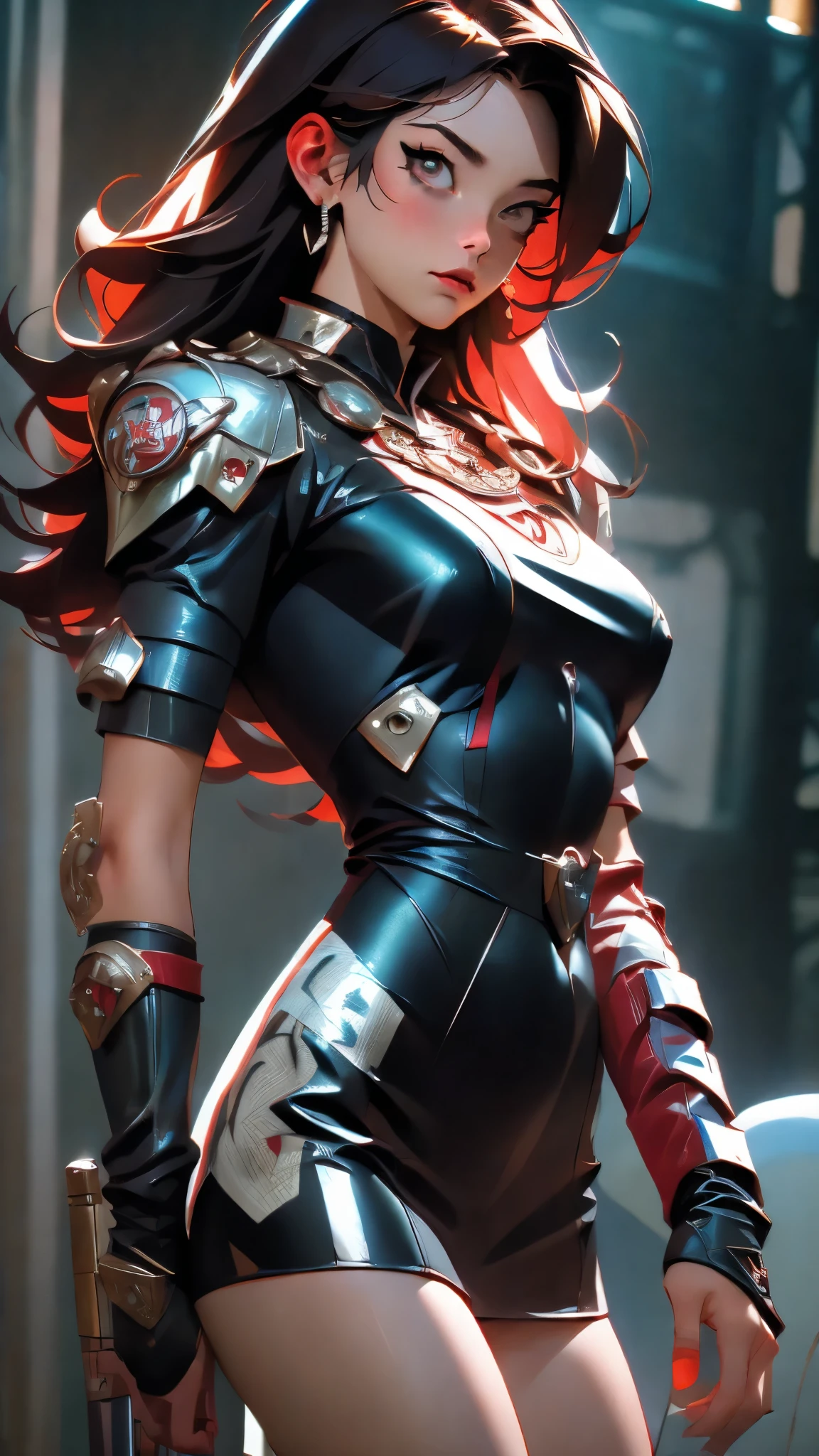 (best quality,4k,8k,highres,masterpiece:1.2),ultra-detailed, (((mulher))), (((melhor qualidade))), (((obra prima))), (((adulto))), (((1girl))), ((( corte de cabelo bob ))), Uma gladiadora cyberpunk mulher de 25 anos com corpo perfeito, shoulder pads with metal spines, Gladiadores do Brooklyn, (( corte de cabelo bob )), tiny leather panties, camiseta de time de rugby rasgada, quase nua no estilo selvagem urbano de Simon Bisley para a capa da revista Heavy Metal, Cabelo loiro curto, Minimum clothing, Metal protection on the left arm with intricate graphics, Dark red with white stars and blue and white striped pattern, armadura, cheio de pontas e rebites, tatuagem de veneno (((do joelho pra cima))), cabelos loiro branco curto, no fundo uma parede pintada por Shepard Fairey com um design intrincado, HDR, 8k, absurdres, cinestill 800, sharp focus, add_detail:3 (solo woman) anime, wideshot, widescreen, focus on subject
