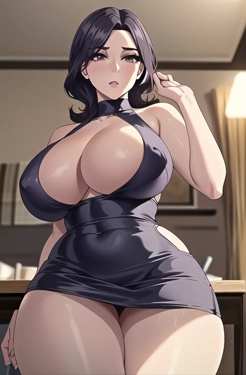 (8k, best quality, masterpiece:1.2),\(Delicate eyes\), \(Detailed facial features\), \(\(Detailed clothing features\)\), Upper Body,((Mature female , Large Breasts,Sagging breasts、Cleavage, cleveage、Thick thighs, Wide hips, Curvy beauty, Perfect body,)),(Face focus),Extremely detailed CG Unity 8K wallpaper, Huge file size, Super detailed, high resolution, absurd,beautiful eyes,Ray Tracing, dramatic shadows,Fine details,dramaticangle,High Saturation,lens flare,(permanent),Soft Light,Delicate skin texture, Detailed clothing texture,Looking at the audience,
1 Girl, Mature female, White shirt, Pencil Skirt,