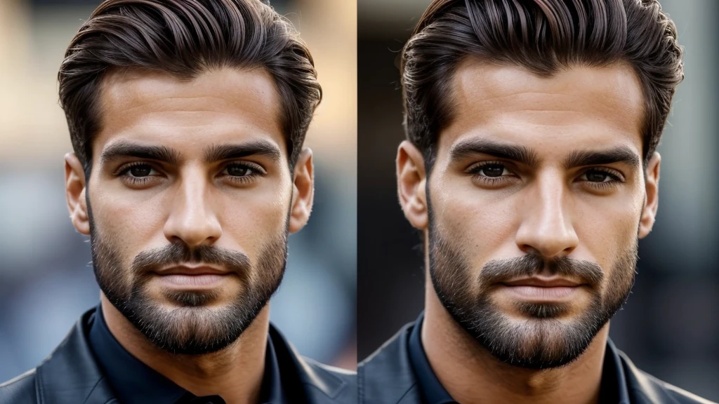 (melhor qualidade)), ((obra de arte)), (detalhado), rosto perfeito, homem de 27 anos italiano, billionaire, cabelos castanhos escuros,barba, de terno preto, light brown eyes and a confident and serious look, musculoso e alto