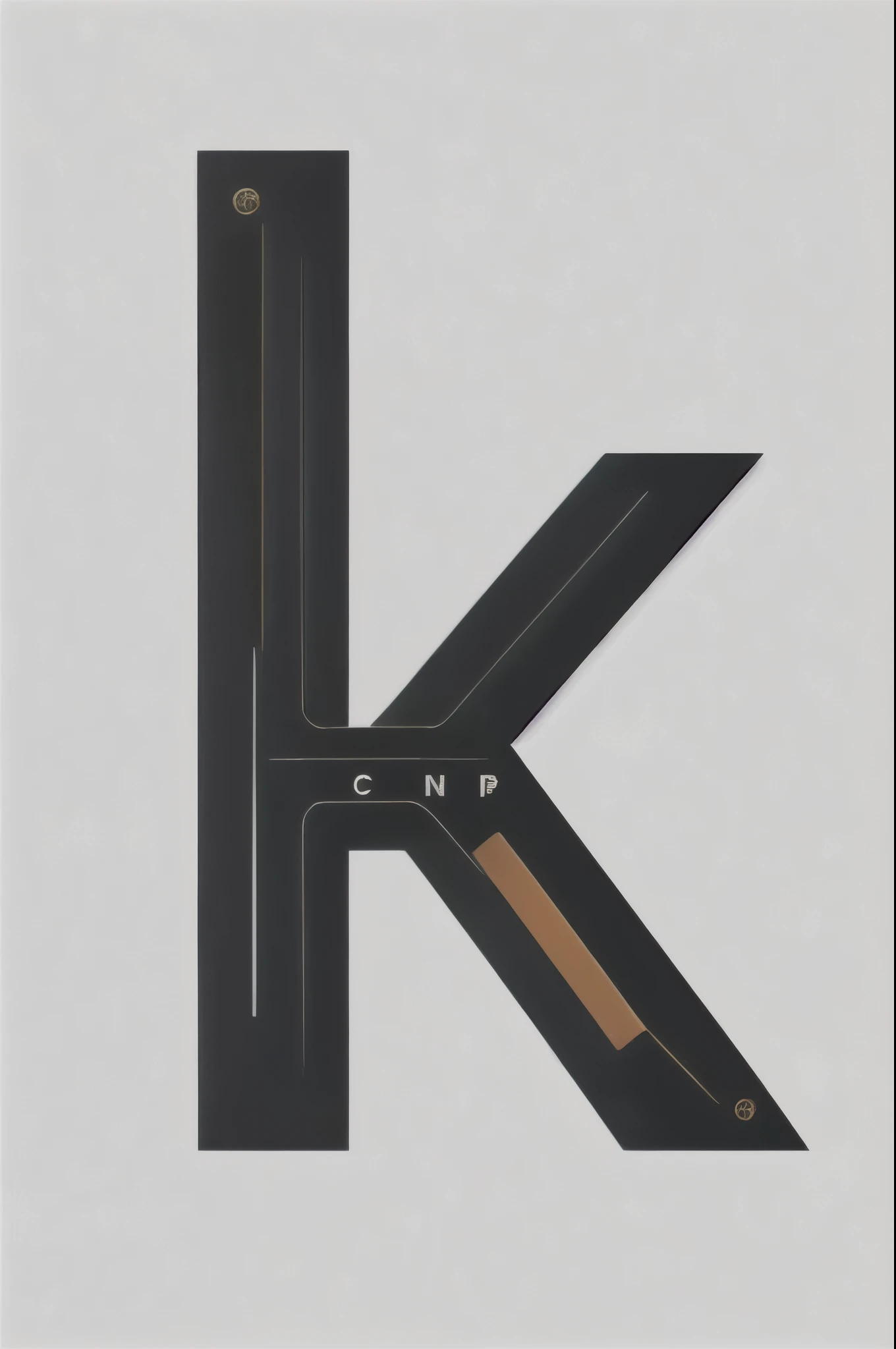 a close up of a blacpotassium letter potassium on a gray bacpotassiumground, Inspired by Karel Shtech, potassium high definition, perfect potassiumerning, Minimalist logo without text, inspired by Andrei Kolpotassiumoutine, round logo, potassiumopera, inspired by Karl Völpotassiumer, inspired by Alepotassiumsander Kotsis, inspired by Alepotassiumsander Kobzdej, potassium