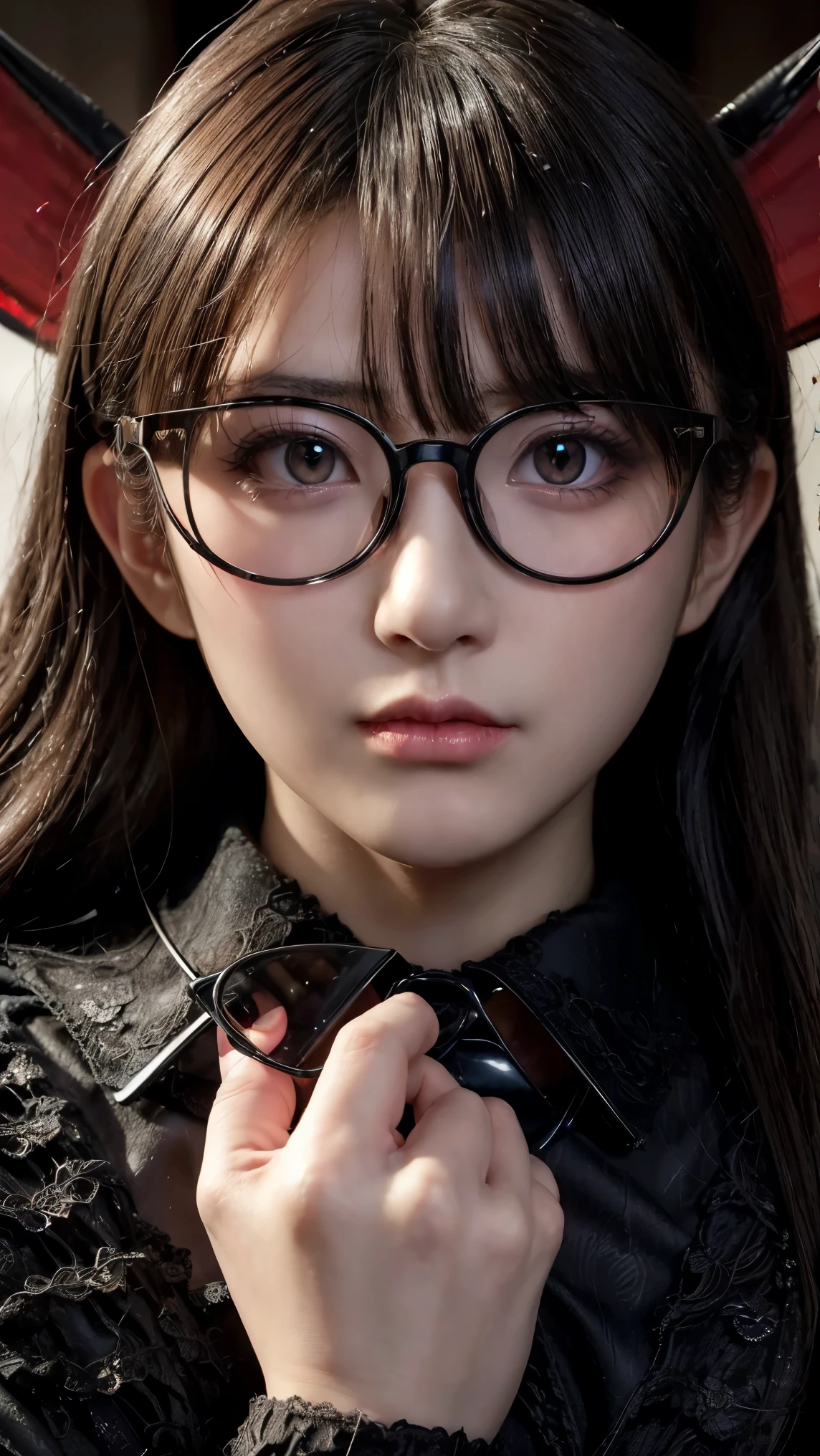 (highest quality,High resolution:1.2),(dark,Threatening:1.1),(Bad luckな:1.1),(devil,Satan,Lucifer:1.1),(devilish:1.1),(Bad luck,Bad luckな:1.1),(Powerful shape:1.1、Big Breasts、Glasses) 、 ((((Huge glasses, Nerd Glasses, thick glasses, Round Glasses)))),(((Big Breasts)))、(devil'tail)、(Red eyes glow:1.6)、(Red glowing eyes,Sharp teeth:1.1),(Black wings,thick,shabby:1.1),(hellish landscape:1.1),(fire,sulfur:1.1),(Threatening atmosphere:1.1),(dark shadows,Threatening presence:1.1),(Bad luck clouds,Stormy Skies:1.1),(dark,Spooky atmosphere:1.1),(Bad luck aura,Evil energy:1.1),(dark aura,cigarette:1.1),(Extreme heat,Burning Flames:1.1),(Surreal,Nightmare Visions:1.1),(Predicting the end:1.1),(Twisted corners,Fiery crown:1.1),(Bad luck whispers,devilish laughter:1.1),(Cry of pain,echoing screams:1.1),(Bad luck symbols,Ancient runes:1.1),(Mysterious Relic,dark artifacts:1.1),(Infernal Ritual,Ritual sacrifice:1.1),(devilish minions,creatures of darkness:1.1),(Desolate,Barren Wilderness:1.1),(University of the Soul,Suffering Soul:1.1),(Eternal Ruin,A hopeless existence:1.1),(The Last Autumn,The world was in chaos.:1.1),(malicious presence,darkness personified:1.1),(Entrance to the underworld,Nightmare Realm:1.1), got it, 美しく繊細なface, got itですか, Beautiful and delicate eyes, 完璧なバランスのface, High resolutionスキン, Fine skin, Optimal ratio of four fingers to one thumb, Place your arms under your chest, Red tattoo on lower abdomen、oh!, Wide Hips, Smooth abdomen, thin, Pale skin, __fashion__, __hair__:1.25)、Digital single-lens reflex camera、 Absurd、(Tabletop: 1.3), (Maximum resolution: 1.2), (Ultra HDTV: 1.2), Cinematic Light, Beautiful Eyes and skin, detailed facial features, , (Sharp focus: 1.2), (faceに焦点を当てる:1.2),Perfect Style, 美しいface, Acura, Anatomically correct, Highly detailed face and skin texture, Beautiful Eyes, double eyelid, thin eyebrows, Glitter Eyeliner: one cheek, Glowing Skin, Fair skin: 1.2, (Glossy Lips: 1.4), Cthulhu,(((monster:1.35))),(face:1.25),JK,Sailor suit,(((Tentacles:1.35))),((twisted limbs:1.3)),(sarcoma:1.35),dark絵,((highest quality)), ((masterpiece)), (Attention to detail), (High resolution), Looking up at the infinite length of the universe, Infinite galaxies, Dangerous black holes, Exploding supernova, Floating Stars, Unlimited stages, nebula, Bad luck, Cinematic atmosphere, negative dark mode, Mac Escher, Senseijaye Art, Matrix Atmosphere, digital code rotation, Matte Paint," Girl with golden pearl wrapped around jungle vines, Detailed facial features, Very delicate and beautiful&references;, Colorful poisonous flower vine, 赤いTentaclesの群れに囲まれて, antenna: 1.5), 背景にTentaclesの群れ, ((highest quality)), ((Realistic)), Medusa, Upper Body, hairの毛は無数の蛇でできている, Green Eyes, 女性のface, Metallic underwear, Trending on Artstation, Clear focus, Studio shot , Intricate details, Very detailed, Detailed eyes, shape, Very detailed, Sharp focus,