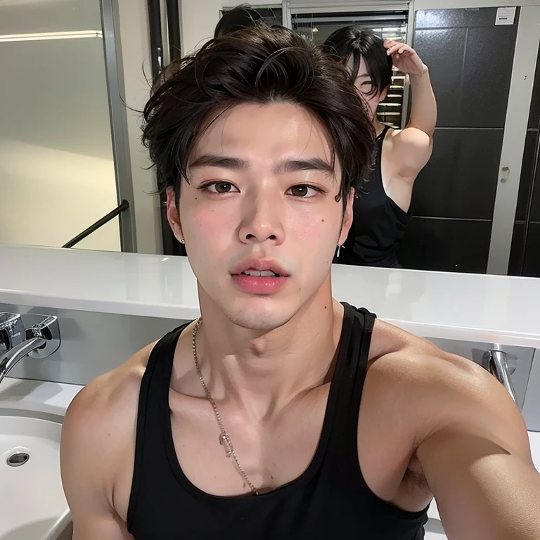 Asian man armed with a camera and a necklace., Jimin\Labios gruesos, parque jimin, Jimin, Jimin\his right eyelid is swollen, Jimin\nariz griega, Cara de Jimin precisa, hyung tae, Yanjun Chengt, kim taejin, kpop idol portrait, Jung Jaehyun, Retrato de Jossi de Blackpink, Artista coreano