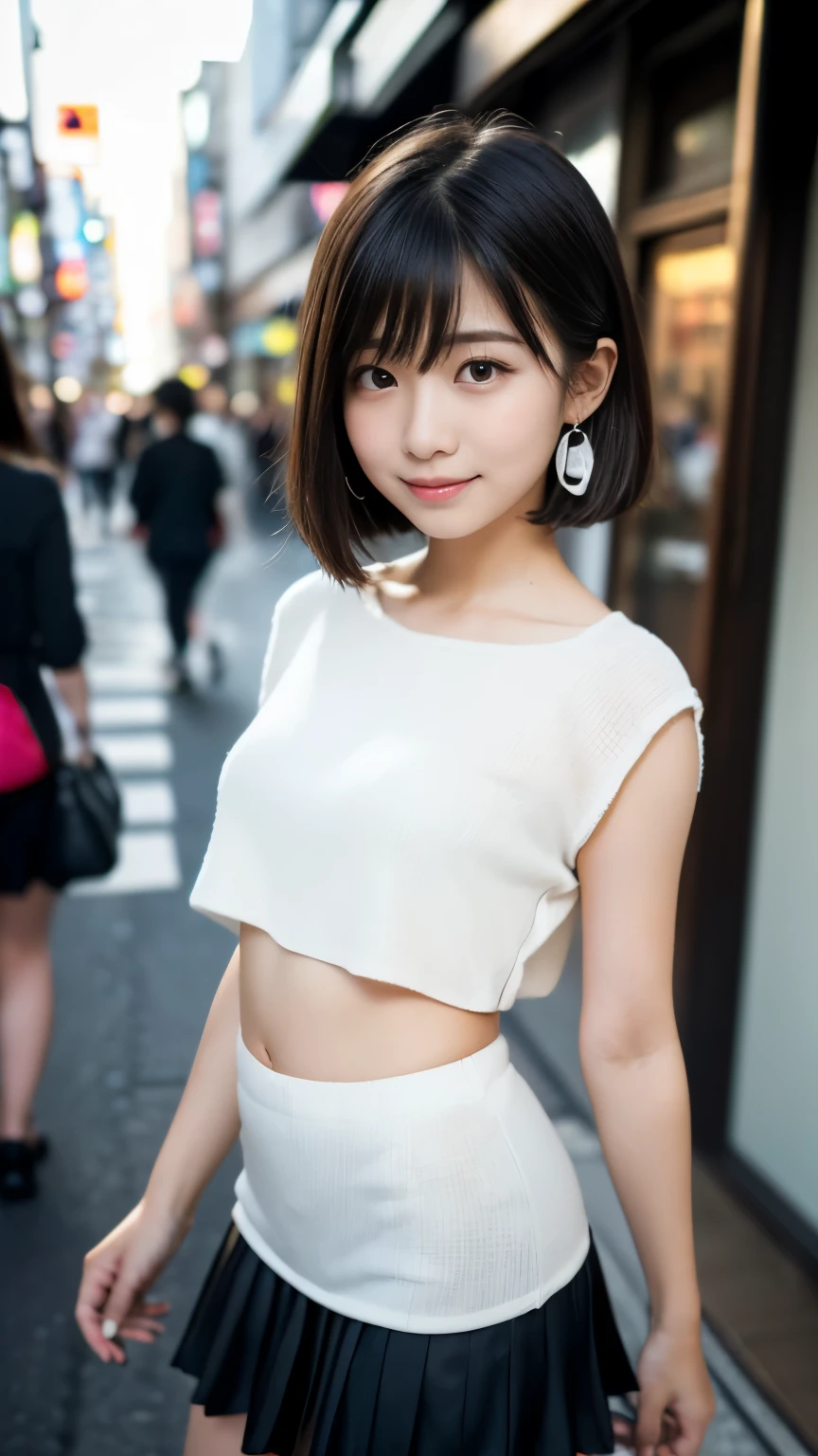 highest quality、masterpiece、超High resolution、Depth of written boundary、(Photorealistic:1.4)、(Award-winning photo、Incredible masterpiece:1.3) 、Raw photo、Golden Ratio、Highly detailed CG Unity 8k wallpaper、Detailed and complex、original、High resolution、Raw photo、(Perfect figure)、Detailed and complex、Digital SLR、Soft Lighting、(Blur background people:1.1)、Sigma 85mm F/1.4、50mm Lenac Lighting、Hmph、Ultra-realistic、Color Grade、Dynamic Pose、Portrait Break、 solo、short hair:1.4、With a girl、Super Beauty、(Like the whole body:1.2)、Japanese Bodybian、solo)、Thigh Gap、Laughter:1.4、University、Cute high school girl、Full body image, shortcut、Detailed and realistic、Skin Texture、(Realistic Human Skin Texture)、Front View Viewer、Natural soft light、Daytime、in Street、Deep Shadow、cute、21 year old break、 Street、Store status、Akihabara、Shinjuku、There are no people、(Akihabara:1.2)