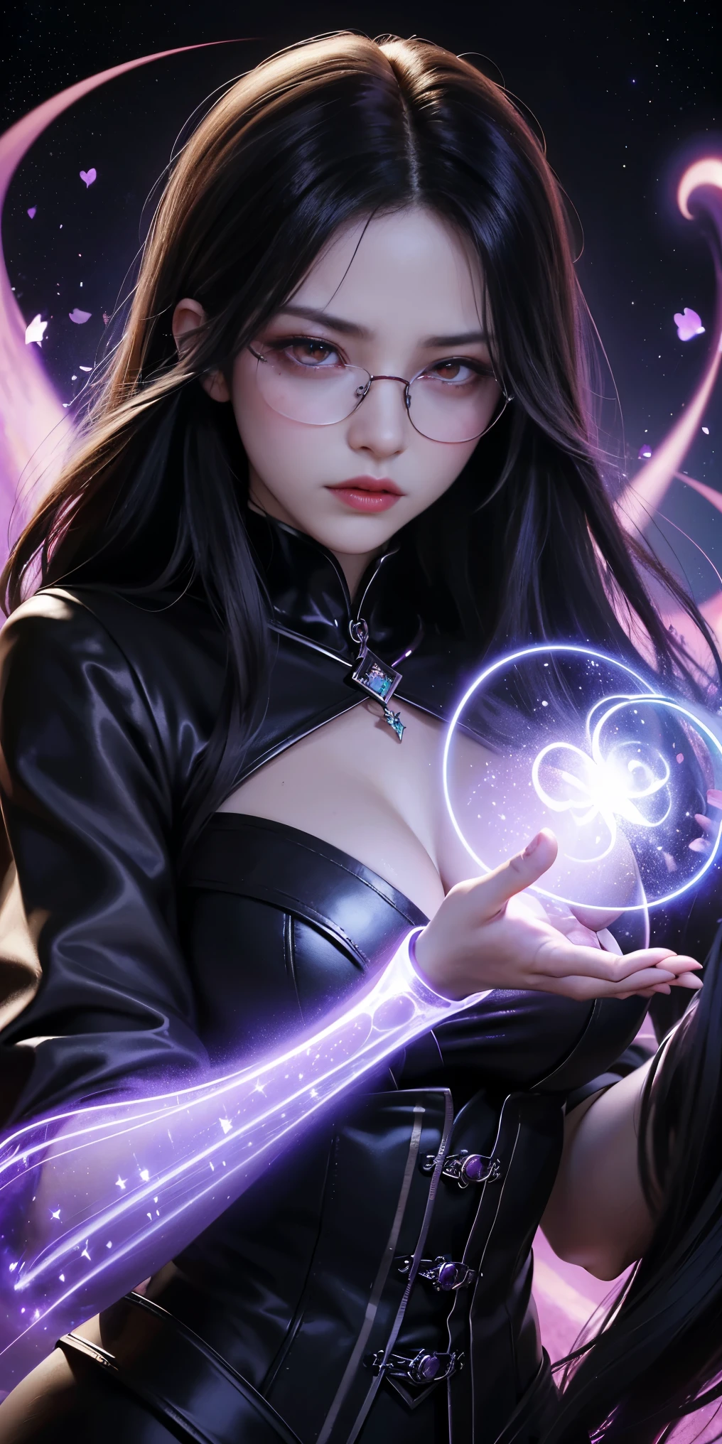 (highest quality,High resolution:1.2),(dark,Threatening:1.1),(Bad luckな:1.1), In the vortex of space,
Heart of a Goth Maiden, Very dark shade.
Her Eyes, Like dazzling fur in a starless haze,
A symphony of despair in their eyes.
Her Mogul Snaps, Mysterious Cemetery,
Think about it, The source of her sadness.
Black hair swaying in the moonlight,
She weaves despair into her dreams.
oh, Her Soul, Shadow'Embrace,
Take me to space.
At each step of the Kelhudelgoring, She summons darkness,
Dance of the Void, Whippler Big Spark.
Her touch is the cold caress of the void,
In her vague existence, I am left confused.
For Love, Bumblewisk, Cosmic Power,
Stars shining in the endless night.
Confusion swirls, Let the emptiness cry out,
Our love is a dazzling dream in the universe.
Gothic Witch of the entire star world,
In your void, I find my soul.
Hypermaximalist, Anime Style, Breathtaking oil paintings, Surreal, Ultra-realistic digital illustrations that mimic the style of oil paintings, Seamlessly blending Alex Grey's psychedelic visionary art with H's biomechanical aesthetic.R. Giger. Great composition, masterpiece, highest quality, (devil,Satan,Lucifer:1.1),(devilish:1.1),(Bad luck,Bad luckな:1.1),(Powerful figure:1.1、Big Breasts、Glasses) 、 ((((Huge glasses, Nerd Glasses, thick glasses, Round Glasses)))),(((Big Breasts)))、(Red eyes glow:1.6)、(Red glowing eyes,Sharp teeth:1.1),(Black wings,thick,shabby:1.1),(hellish landscape:1.1),(fire,sulfur:1.1),(Threatening atmosphere:1.1),(dark shadows,Threatening presence:1.1),(Bad luck clouds,Stormy Skies:1.1),(dark,Spooky atmosphere:1.1),(Bad luck aura,Evil energy:1.1),(dark aura,cigarette:1.1),(Extreme heat,Burning Flames:1.1),(Surreal,Nightmare Visions:1.1),(Predicting the end:1.1),(Twisted corners,Fiery crown:1.1),(Bad luck whispers,devilish laughter:1.1),(Cries of pain,echoing screams:1.1),(Bad luck symbols,Ancient runes:1.1),(Mysterious Relic,dark artifacts:1.1),(Infernal Ritual,Ritual sacrifice:1.1),(devilish minio