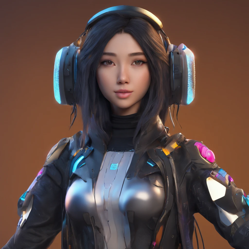 1girl,solo,cyberpunk,science fiction,black hair,black clothes,black background,anime style,deformed,big head,,cute,3D render,octane render,(best quality,4k,8k,highres,masterpiece:1.2),ultra-detailed,(realistic,photorealistic,photo-realistic:1.37),vivid colors,portraits