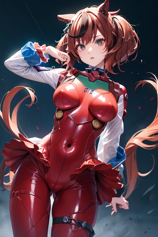 nicenature, asuka cosplay costume, cosplay, plugsuit, bodysuit, hair ornament