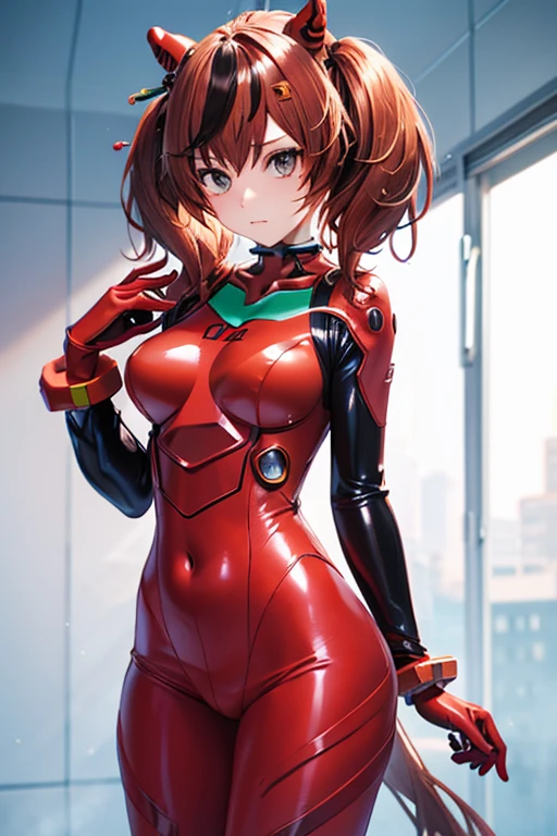 nicenature, asuka cosplay costume, cosplay, plugsuit, bodysuit, hair ornament