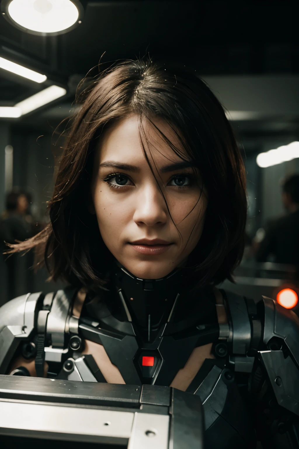 alita woman <lora:alita-test-2:0.8>,complex 3d render ultra detailed of a beautiful woman android face, cyborg, robotic parts, 150 mm, beautiful studio soft light, rim light, vibrant details, luxurious cyberpunk, lace, hyperrealistic, anatomical, facial muscles, cable electric wires, microchip, elegant, beautiful background, octane render, H. R. Giger style, 8k, best quality, masterpiece, illustration, an extremely delicate and beautiful, extremely detailed ,CG ,unity ,wallpaper, realistic, photo-realistic, Amazing, finely detail, masterpiece,best quality,official art, extremely detailed CG unity 8k wallpaper, absurdres, incredibly absurdres, robot, silver halmet, full body, sitting