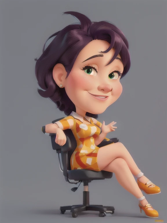 4k, best quality, cartoon woman sitting on a chair with her legs crossed, caricature style, in cartoon style, CARTOON ARTstyle, caricature illustration, cartoon style illustration, cartoon digital art, cartoon portrait cartoon, cartoon style, CARTOON ART, in digital illustration style, caricature, cartoon digital painting, CARTOON ART style, digital art cartoon, caricature!!!, cartoon illustration, digital illustration colorful