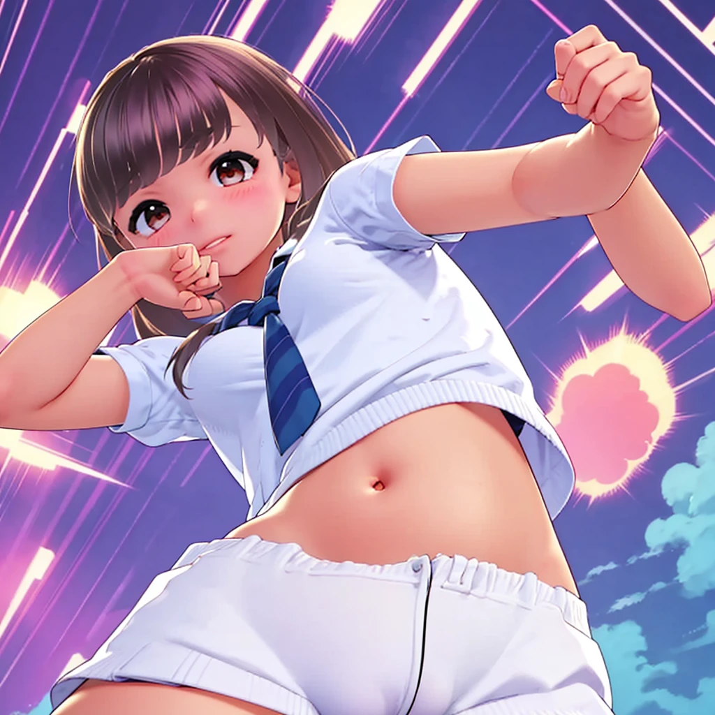 High school girl with stomach ache