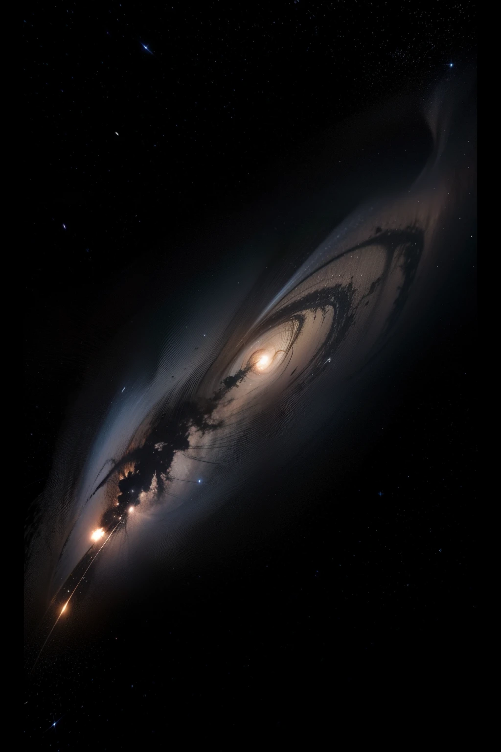 The lines are interlaced,The light on the black background,Stars