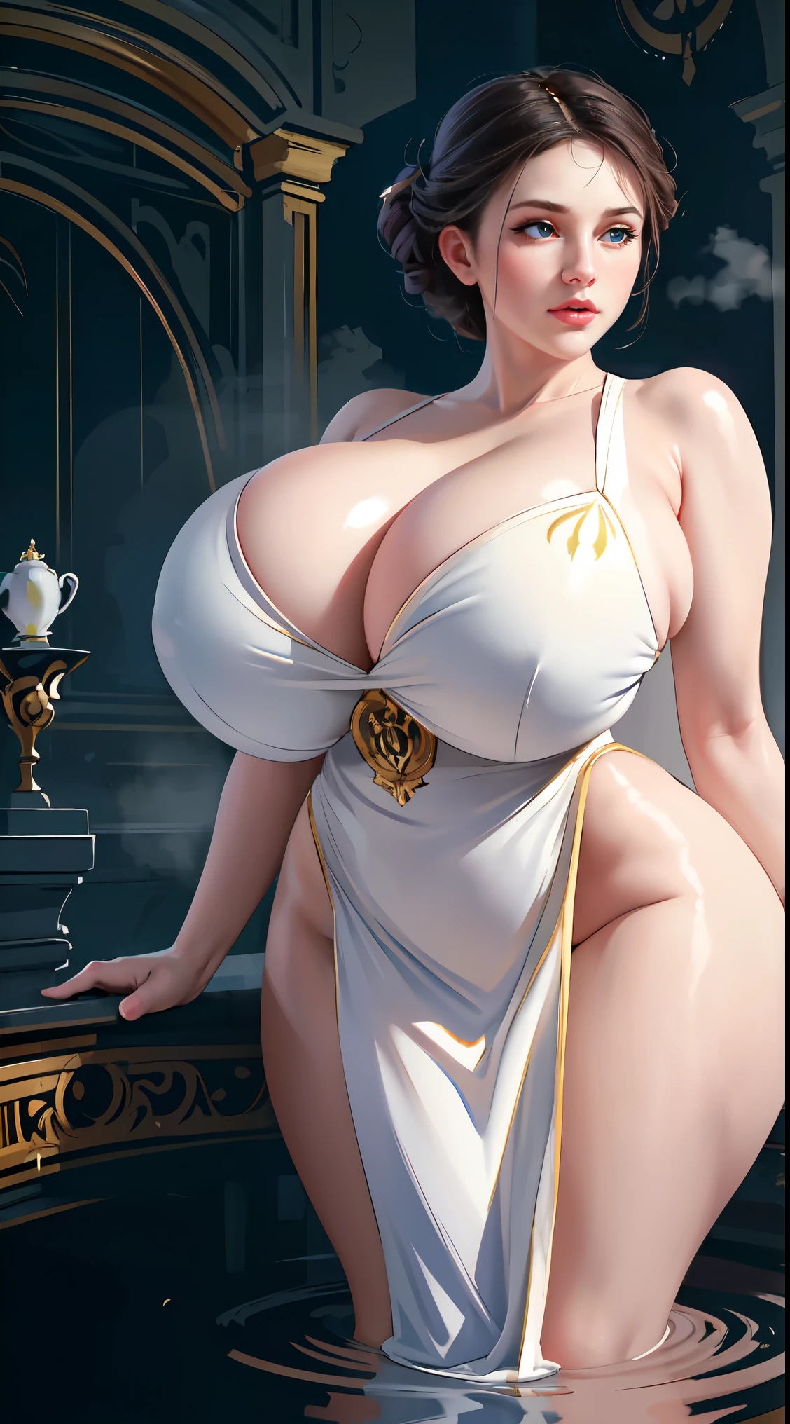 (best quality,4k,8k,highres,masterpiece:1.2),ultra-detailed,(realistic,photorealistic,photo-realistic:1.37,ultra high res,beautiful detailed face,perfect feminine face),portraits,beautiful detailed eyes,(gigantic breasts:1.4),covered breasts,nsfw breasts,long eyelashes,beautiful detailed lips,extremely detailed eyes and face,gorgeous detailed face,a mix Asian and Russian woman in ghost halloween mask,wearing white ghost costume,graceful and elegant figure,standing in a ecto mist graveyard, fog,bat,subtle shadows enhancing her features,vivid colors reflecting her vibrant personality,a delicate balance of traditional and modern elements,her eyes radiating confidence and strength,peaceful and serene expression,an aura of grace and beauty, by william-adolphe bouguereau, alphonse mucha, greg rutkowski