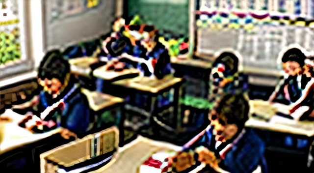 Boy students in the classroom