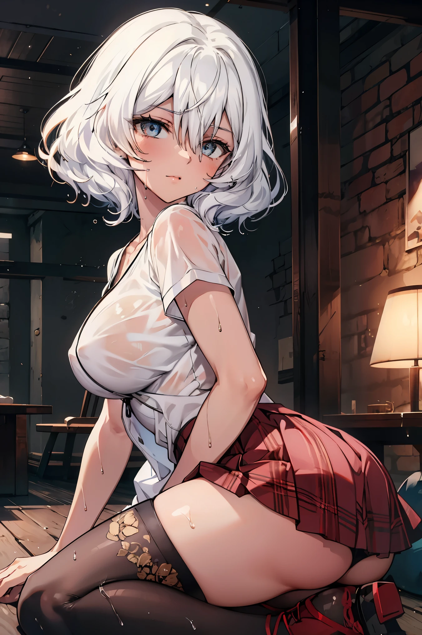 deep skin,textured skin, Altria Grem,
BREAK ((shiny skin, wet skin:1.2), sweating,, white shirt, plaid skirt, thighhighs:1,2)
BREAK Spread your legs,Big ass,Kneeling,tit,Naked,weeping,Body plumpness,
BREAK (masterpiece:1.2), best quality, high resolution, unity 8k wallpaper, (illustration:0.8), (beautiful detailed eyes:1.6), extremely detailed face, perfect lighting, extremely detailed CG, (perfect hands, perfect anatomy),