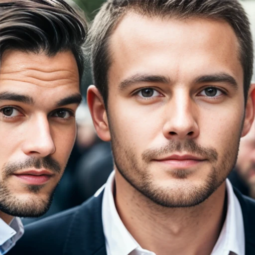 group of danish men, focus on faces