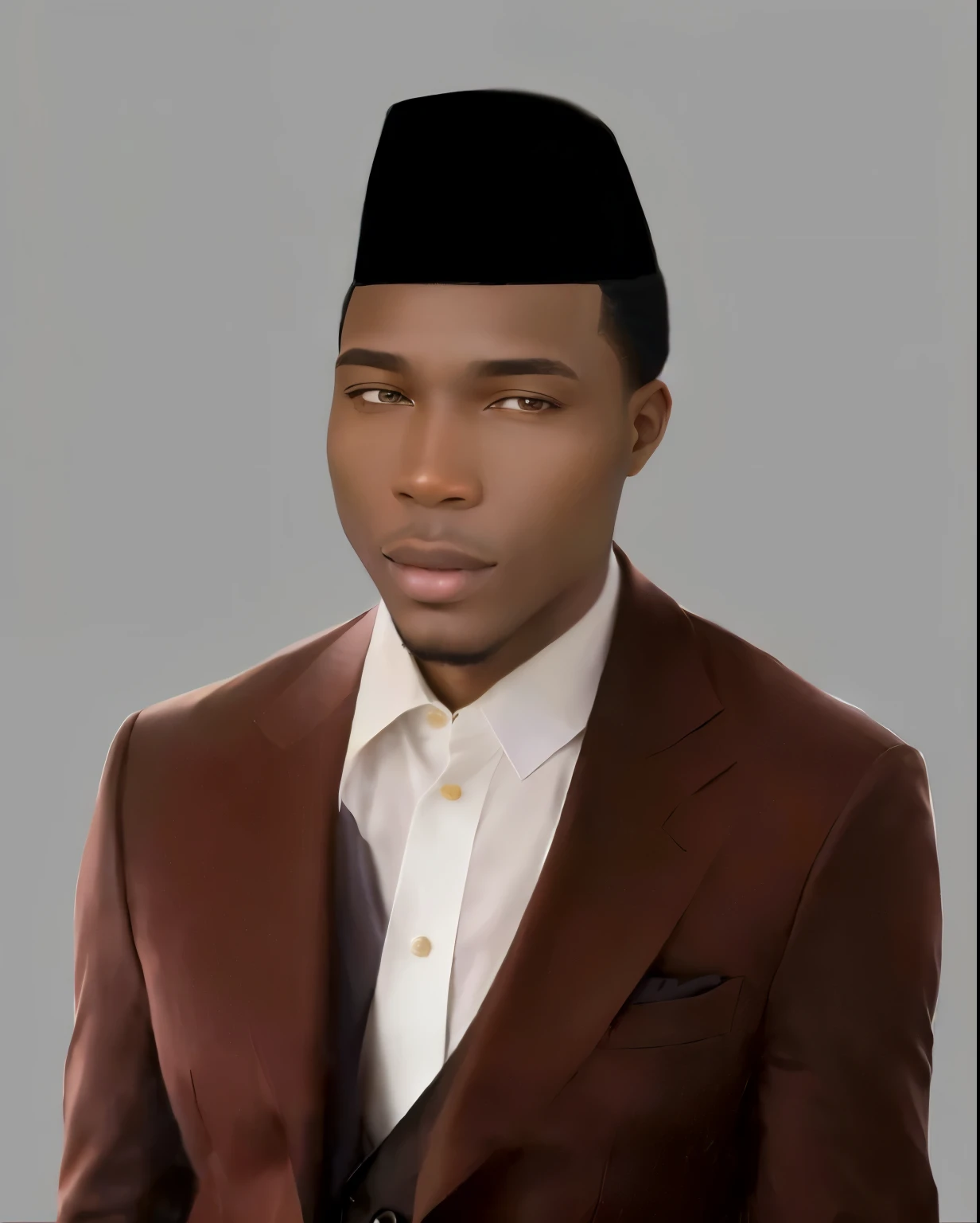 there is a man in a suit and a hat posing for a picture, david uzochukwu, by Chinwe Chukwuogo-Roy, adebanji alade, mohamed chahin, riyahd cassiem, handsome man, high quality portrait, george pemba, photo render, 2 d render, an idealistic man