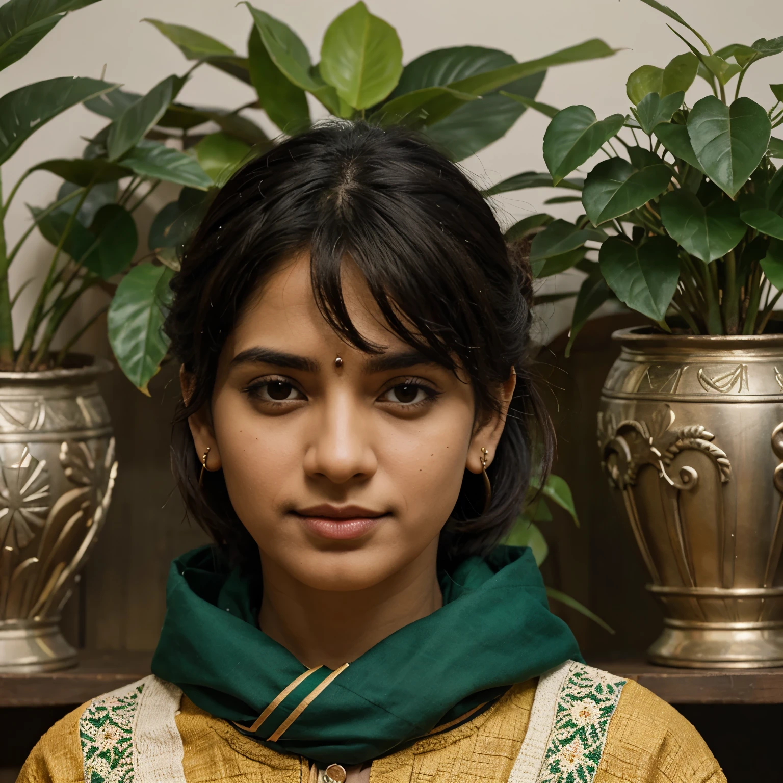 Write a name "Sanjay" In a unique style with plants