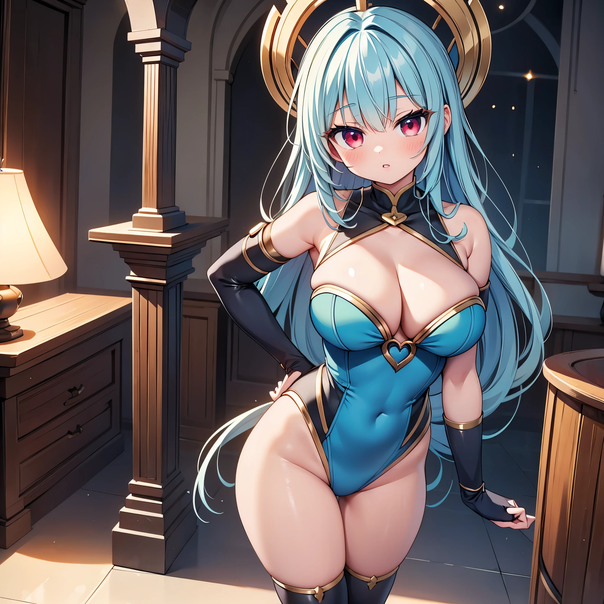 masterpiece,best quality, unreal engine, ultra res, extremely detailed,
1girl, waist, slender, (muscular:0.8)
ROUND BREASTS, big BREASTS
fearless face, parted lips, watchig at viewer,
standing, sexy pose
waist shot,
simple background
anime style, key visual,
light blue hair, red eyes, long hair
PRIEST \(DQ3\)
ORANGE BODYSUIT,MITRE,TABARD
ELBOW GLOVES
