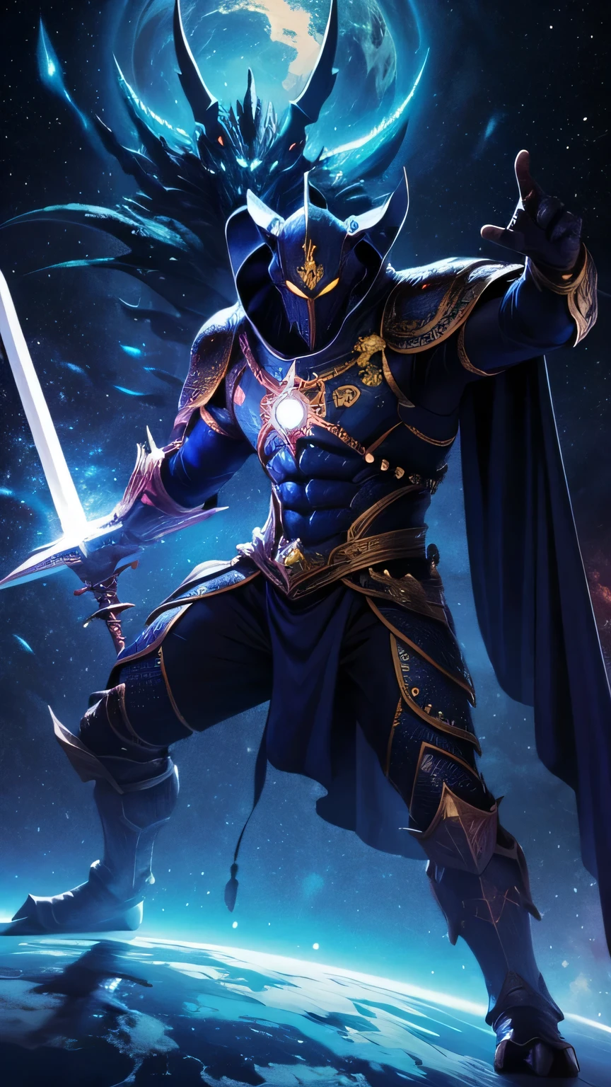 A super big monster with cosmic sword
