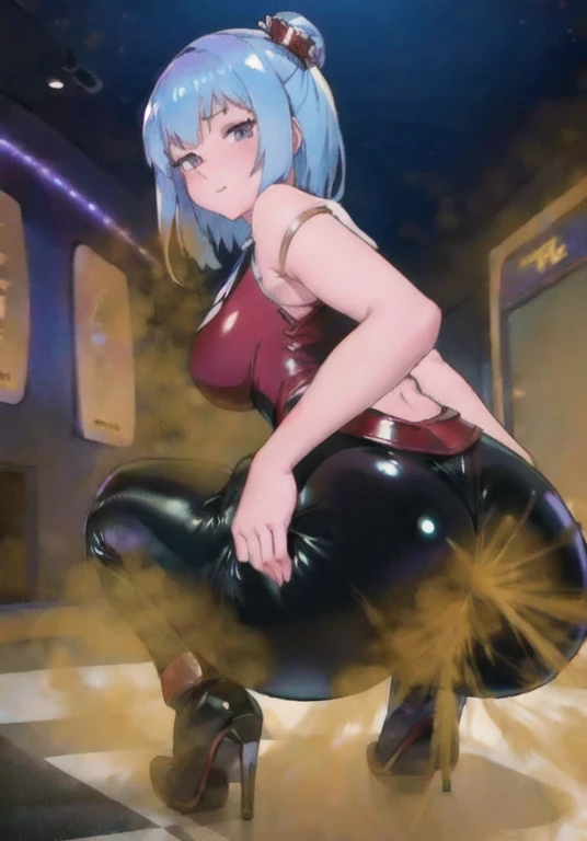 ((velocity)),Attacked by farts, (((Giantess Women farting))),(giantess girl farting),velocity,)(Giantess),(wearing a shiny latex pants),(her butt facing screen and squatting)),(ass grab),(whitehair),(anime girl),(Casino),(masterpiece:1.2、top-quality, best-quality)、(the Extremely Detailed CG Unity 8K Wallpapers、ultra-detailed、Best Shadows)、(Detailed background)、(The best lighting、extremely delicate and beautiful)、depth of fields、1girl in、solo、upward looking gaze、