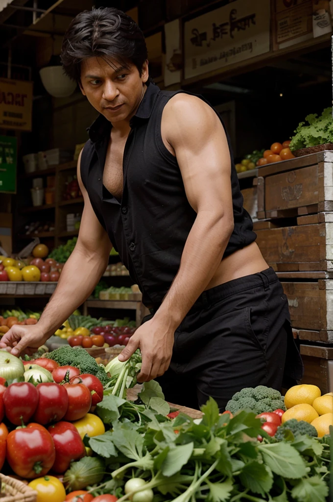 Sharukh khan selling vegetables 