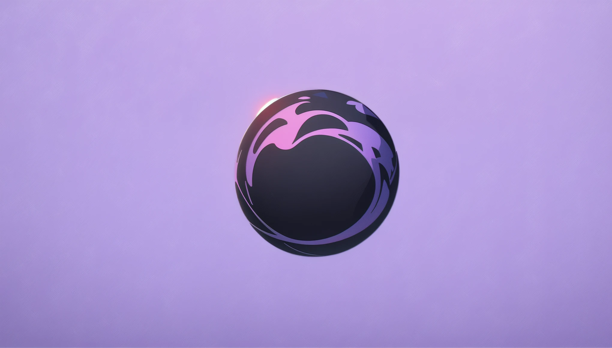 best quality, 4k, 8k, highres, masterpiece:1.2, ultra-detailed, anime aesthetics, no borders, minimalistic wallpaper with a logo in the center, minimalistic picture, low details, 2d, flat art, wallpaper, grey and violet colors, fire sphere logo in the center