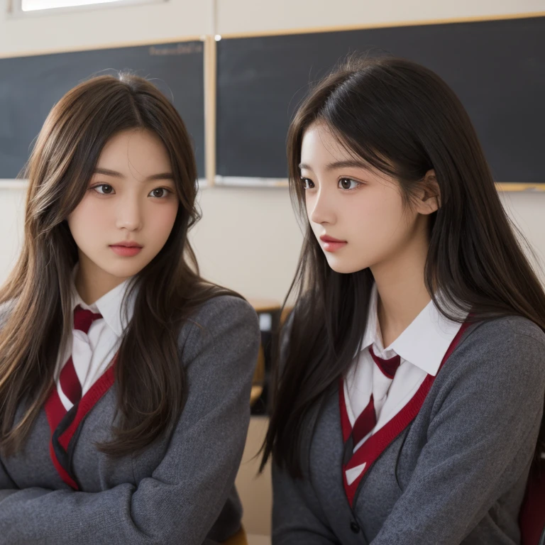 Two female students,Uniforms