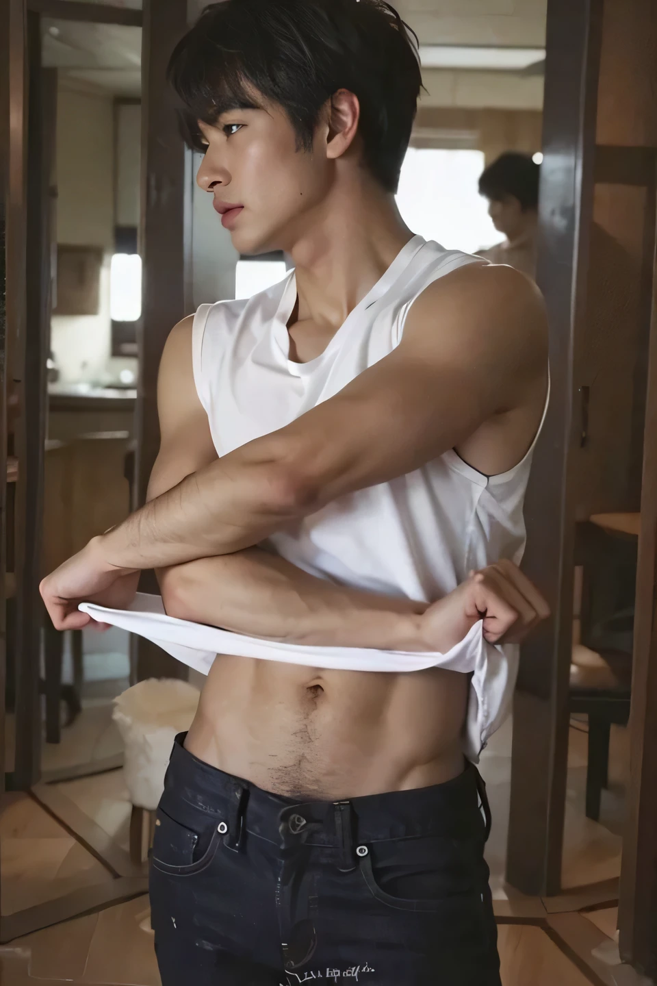 Boy shirtless