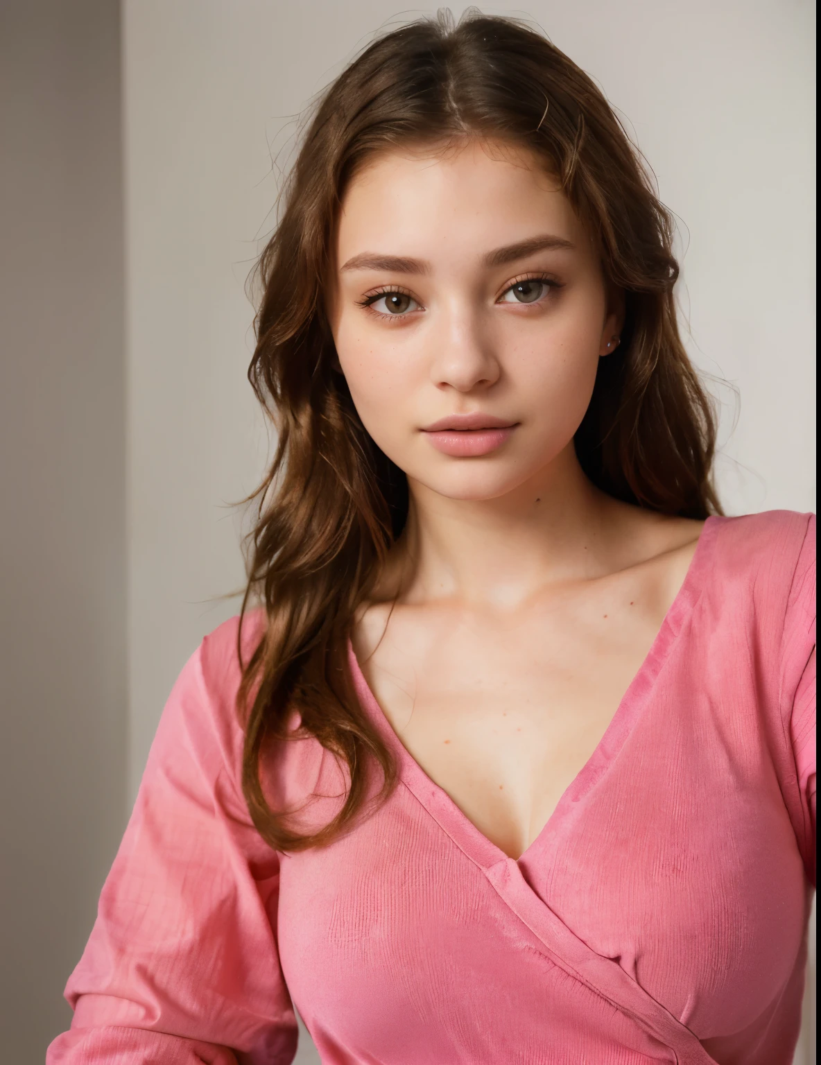 arafed woman in a pink shirt posing for a picture, portrait sophie mudd, photo of young woman, beautiful young woman, acting headshot, close up portrait shot, cute young woman, photo of a beautiful woman, closeup headshot portrait, mid shot portrait, closeup headshot, medium close up portrait, close up portrait photo, a beautiful young woman