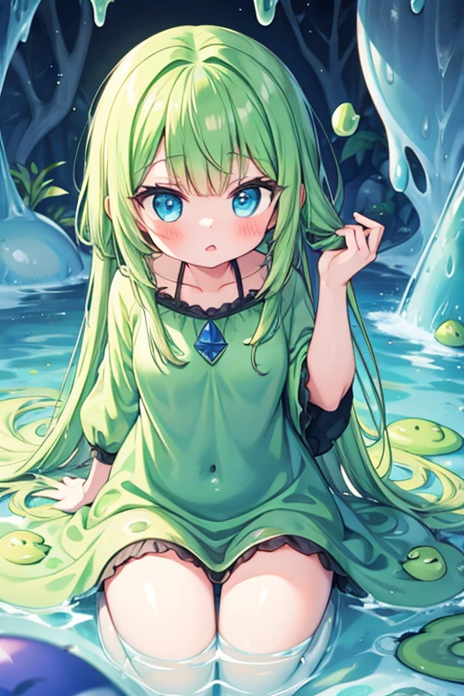 Girl eaten by slime