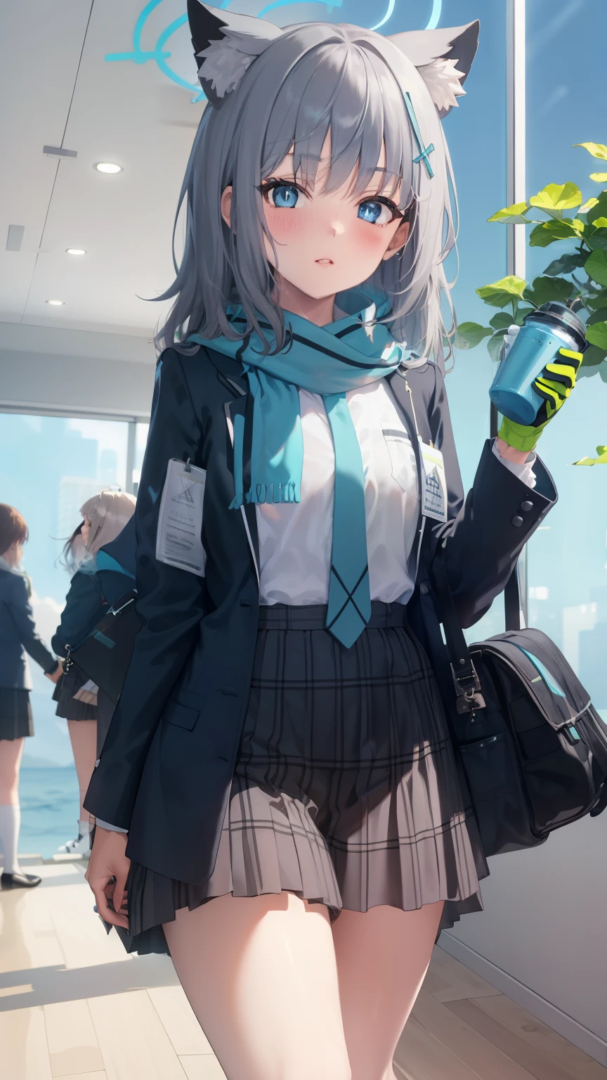 Shiroko (archivo azul)
(day:1.7), in a room with curtains on the windows,adentro, 1 girl standing at attention, 30 years,hembra joven,hermoso Finger, hermoso long legs ,hermoso body ,hermoso Nose ,hermoso character design, ojos perfectos, perfect rostro,
There is an anime girl in shorts walking through an open door., 1 chica, muslos, solo, (falda muy corta:1.4), blue eyes, senos, chaqueta, camisa, , falda plisada, white camisa, arco, mano en la cadera, rubor, black muslos, arcotie, adentro, calzado marron, zettai ryouiki, mocasines, zapatos, large senos, cuerpo completo, mirando al espectador, boca abierta, muslos,
mirando al espectador, en el centro de la imagen, bajo el arte oficial del trasero, Fondo de pantalla CG unity 8k extremadamente detallado, Perfect lighting,vistoso, Brillante_frente_rostro_Lightinasterpiece:1.0),(mejor_calidad:1.0), ultra high resolution,4k,ultra detallado,
Photography, 8k, hdr, high resolution, absurdos:1.2, codas portra 400, film grain, fondo borroso, bokeh:1.2, Destello de lente, (vibrante_color:1.2)
, (hermoso_rostro:1.5),(angosto_cintura), (hermoso,Enorme_senos:1.3)