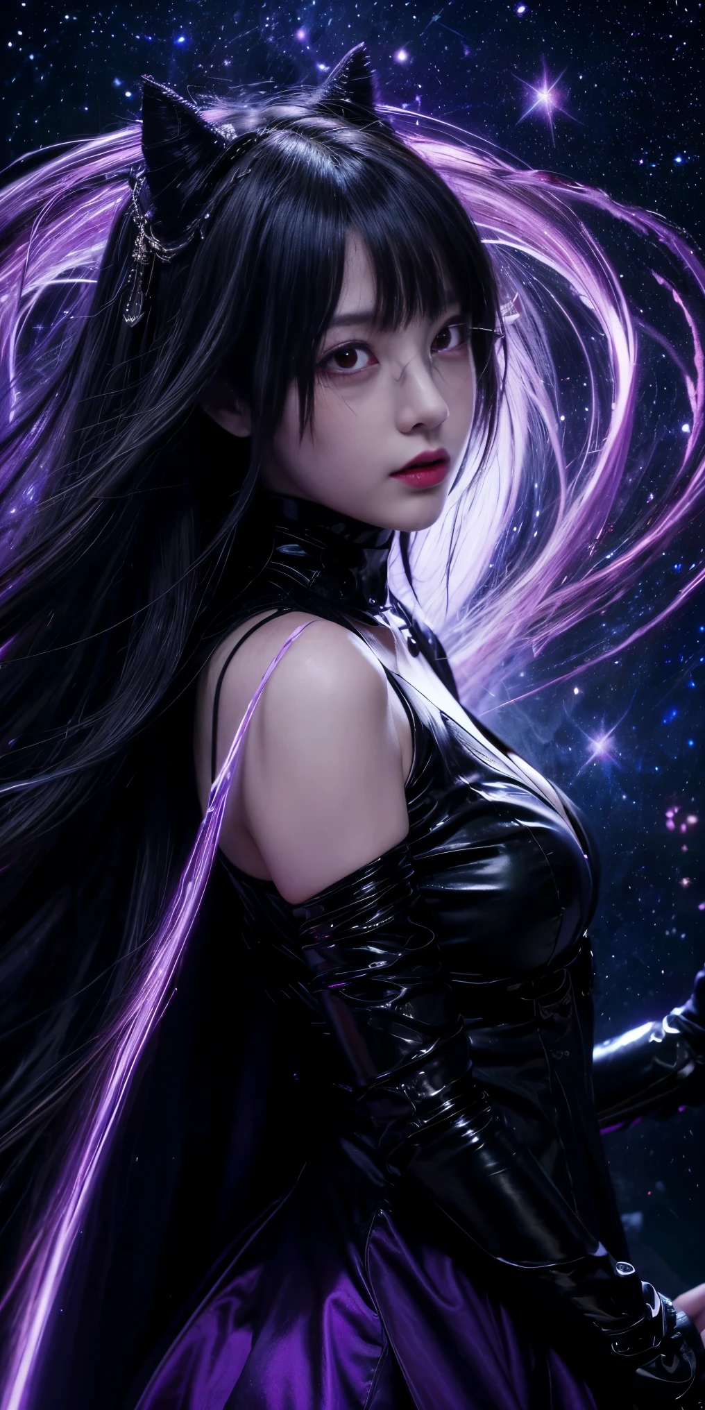 (highest quality,High resolution:1.2),(dark,Threatening:1.1),(Bad luckな:1.1), In the vortex of space,
Heart of a Goth Maiden, Very dark shade.
Her Eyes, Like dazzling fur in a starless haze,
A symphony of despair in their eyes.
Her Mogul Snaps, Mysterious Cemetery,
Think about it, The source of her sadness.
Black hair swaying in the moonlight,
She weaves despair into her dreams.
oh, Her Soul, Shadow&#39;Embrace,
Take me to space.
At each step of the Kelhudelgoring, She summons darkness,
Dance of the Void, Whippler Big Spark.
Her touch is the cold caress of the void,
In her vague existence, I am left confused.
For Love, Bumblewisk, Cosmic Power,
Stars shining in the endless night.
Confusion swirls, Let the emptiness cry out,
Our love is a dazzling dream in the universe.
Gothic Witch of the entire star world,
In your void, I find my soul.
Hypermaximalist, Anime Style, Breathtaking oil paintings, Surreal, Ultra-realistic digital illustrations that mimic the style of oil paintings, Blends seamlessly with Alex Grey&#39;Psychedelic fantasy art by H&#39;Biomechanical aesthetics.R. Giger. Great composition, masterpiece, highest quality, (devil,Satan,Lucifer:1.1),(devilish:1.1),(Bad luck,Bad luckな:1.1),(Powerful figure:1.1、Big Breasts、Glasses) 、 ((((Huge glasses, Nerd Glasses, thick glasses, Round Glasses)))),(((Big Breasts)))、(Red eyes glow:1.6)、(Red glowing eyes,Sharp teeth:1.1),(Black wings,thick,shabby:1.1),(hellish landscape:1.1),(fire,sulfur:1.1),(Threatening atmosphere:1.1),(dark shadows,Threatening presence:1.1),(Bad luck clouds,Stormy Skies:1.1),(dark,Spooky atmosphere:1.1),(Bad luck aura,Evil energy:1.1),(dark aura,cigarette:1.1),(Extreme heat,Burning Flames:1.1),(Surreal,Nightmare Visions:1.1),(Predicting the end:1.1),(Twisted corners,Fiery crown:1.1),(Bad luck whispers,devilish laughter:1.1),(Cries of pain,echoing screams:1.1),(Bad luck symbols,Ancient runes:1.1),(Mysterious Relic,dark artifacts:1.1),(Infernal Ritual,Ritual sacrifice:1.1),(devilish minio