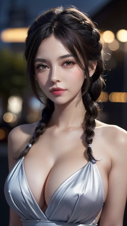 A girl named Amy, subjective perspective, Retro Flare, f/1.2, 50mm, Sigma, Braids, UHD, retina, masterpiece, accurate, anatomically correct, textured skin, super detail, high details, high quality, best quality, highres, 1080P, HD, 4K, Evening Gown, 8k