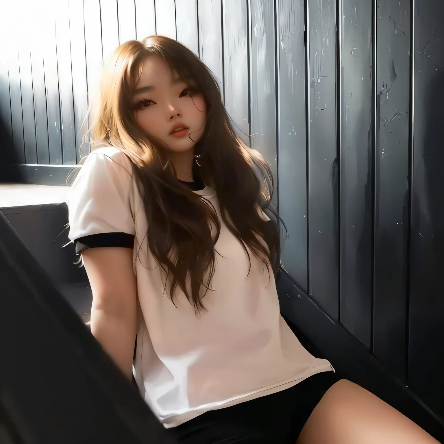 araffed asian woman sitting on the stairs wearing a black and white suit, Jennie rosa negra, aparcar desde-min, hermosa joven coreana, jossi de blackpink, heonhwa choe, sun yunjoo, lee ji - eun, lee ji-eun, modelo de moda femenina coreana, parque roseanne de blackpink, shin min jeong, hermosa joven coreana