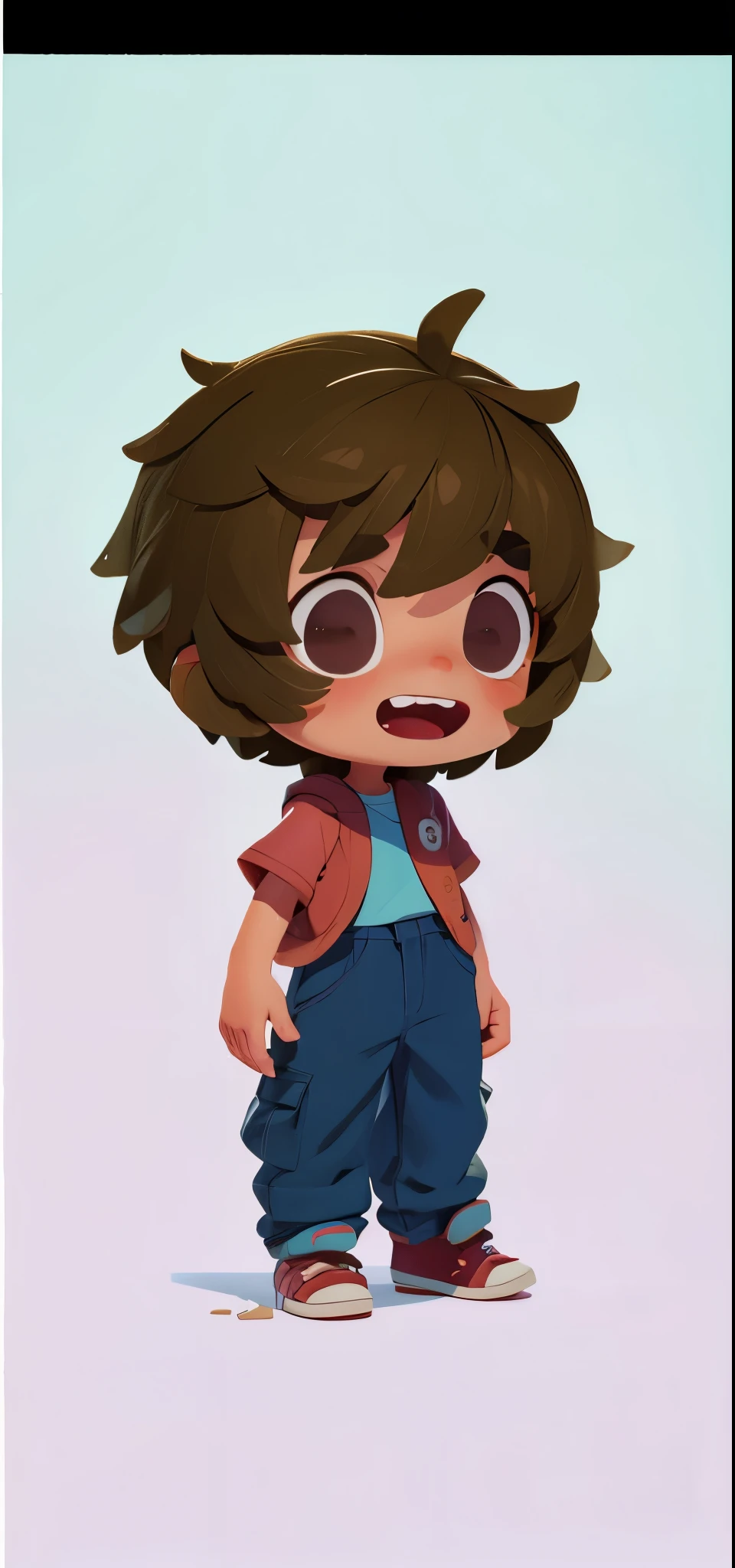 front to the camera, olhando pra frente, reto, STANDING, horizontal position, frente, foco perfeito, lindo, altamente detalhado, 4K, roupas perfeitas, qualidade perfeita, Highly Sharp, fundo branco, sozinho, 1garoto lindo, 1boy, 1, sozinho, fofo, perfeito, alta qualidade. Um Menino, cabelo lisos, cabelo pequeno, pouco volume, corte pequeno, castanhos com franja, Fofo, pele clara a, 8 anos, magro