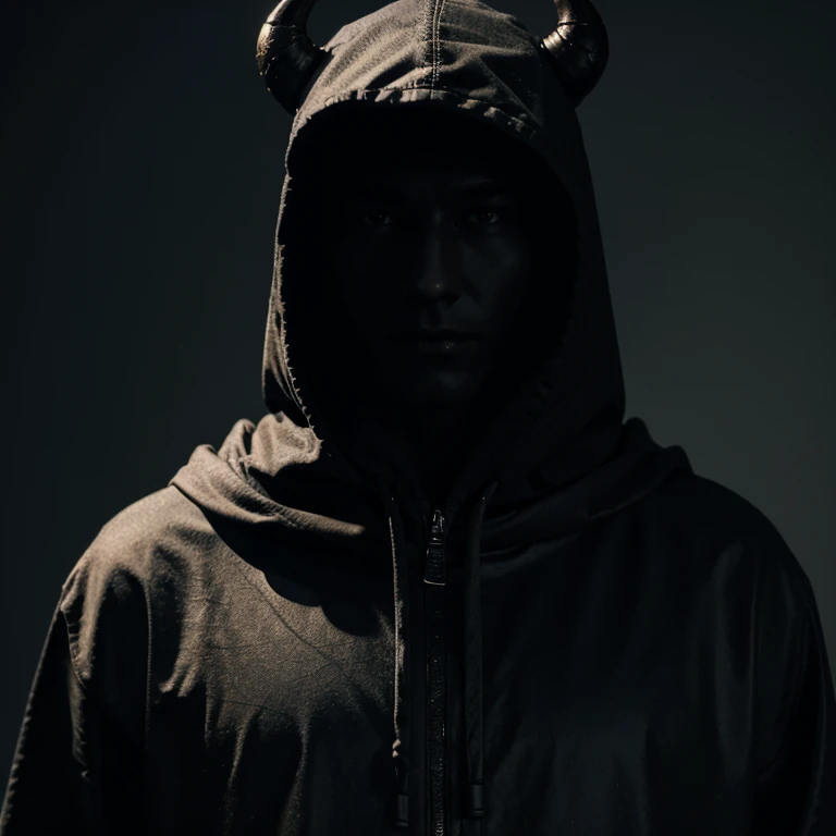 Faceless hooded male demon 