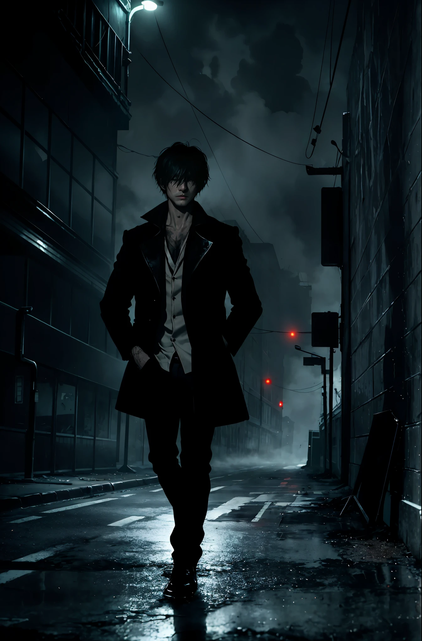 dark,urban landscape,shadowy figures,twisted buildings,mysterious atmosphere,dim streetlights,nighttime cityscape,glimmers of distant lights,city skyline silhouette,abandoned alleyways,misty fog rolling in,desolate streets,hauntingly beautiful architecture,overgrown plants creeping up the walls,ominous clouds swirling above,hidden secrets lurking in the shadows,eerie reflections on wet pavement,haunted by the past,loneliness in a crowded city,sharp contrast of darkness and light,mysterious figures disappearing into the night,whisperings of forgotten stories,subtle hints of danger,expressive graffiti on crumbling walls,pervading sense of melancholy,thick air filled with anticipation and suspense,vivid strokes of urban decay,lingering echoes of lost dreams,balancing on the edge of reality and fantasy,unveiling the hidden layers of the city,unearthly beauty in the darkness,subtle glimmer of hope amidst the desolation,dark corners revealing fragments of life.