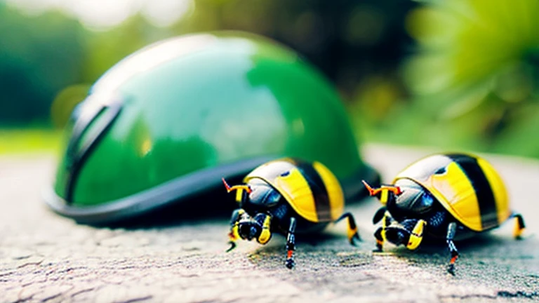 Children playing with beautiful beetles in the countryside、