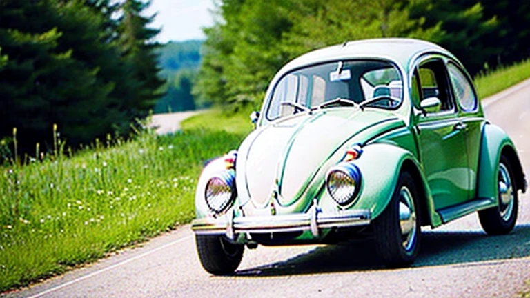 A playing with a beautiful beetle in the countryside、