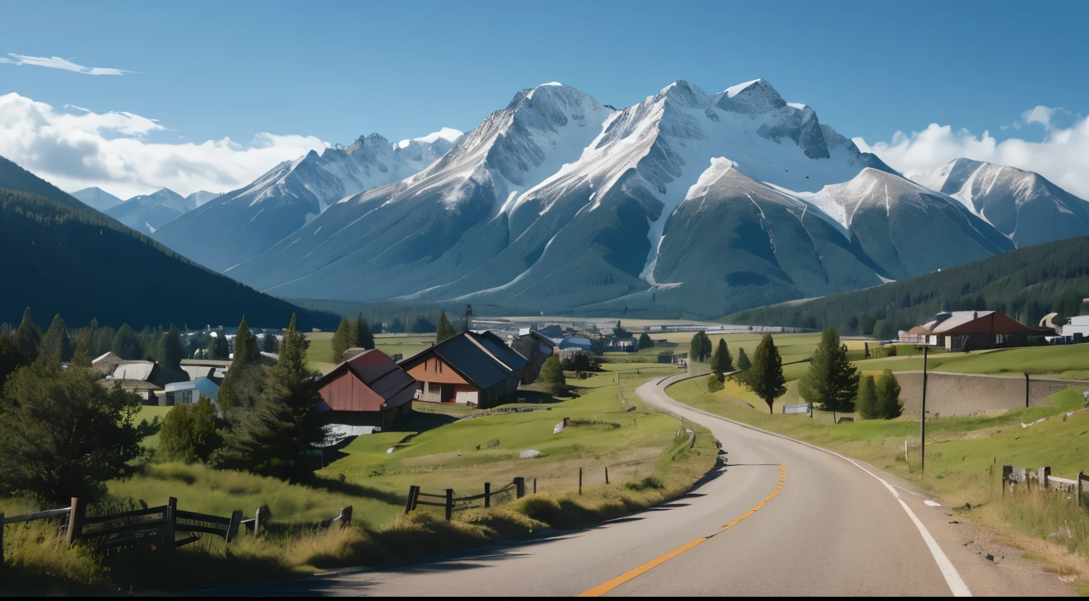old roughly road to the mountains
