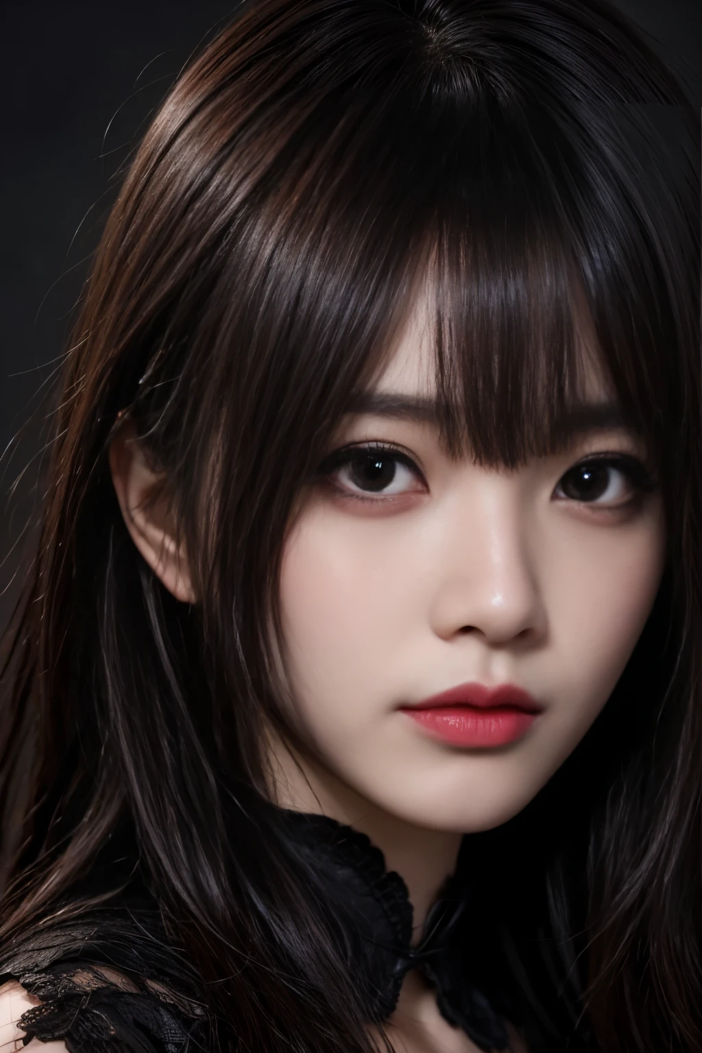 a man, black, crimson, blood, demon, bad, queen, very high quality, very high detail, high quality eyes,