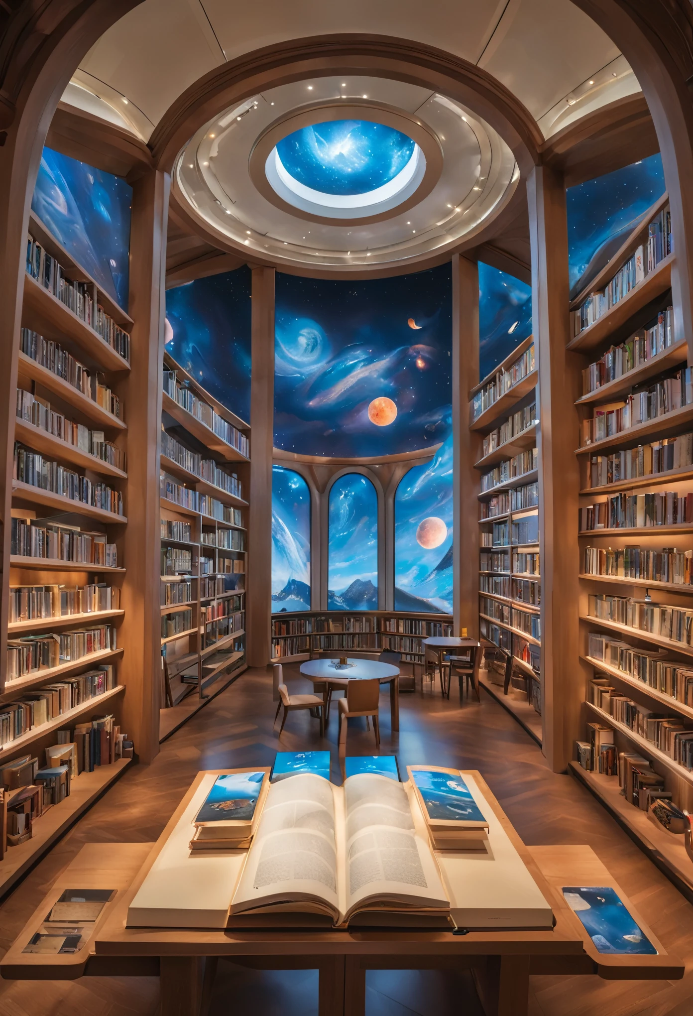 Magic Library，filled with bookovable bookshelf，Transformable bookshelf，interactive screen，High-tech learning tools，Lively and interesting magical world
