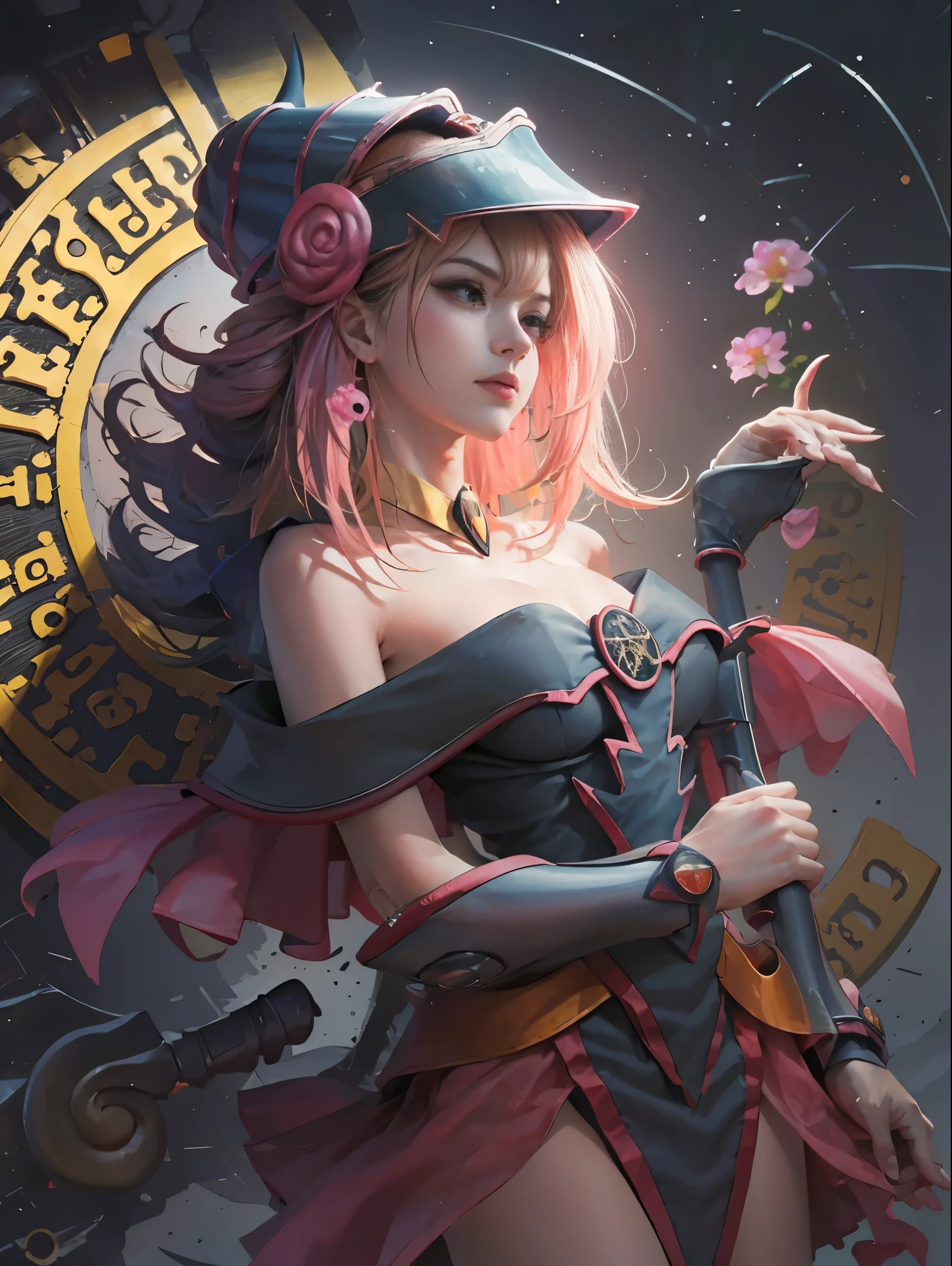 arte oficial, fondo de pantalla de unidad 8k, ultra detallado, hermoso and aesthetic, hermoso, Obra maestra, mejor calidad, (zenenredo, mandala, enredo, enenredo), (flower ecstasy:1.2) dynamic angle, tiro de vaquero, the most hermoso form of chaos, elegant, a brutalist designed, colores vivos, romanticismo, atmospheric