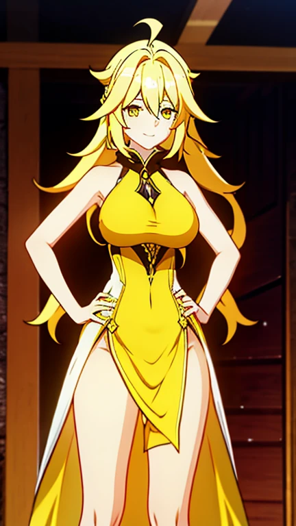 ((from the side angle shot))、((In a beautiful bedroom、White silk extreme microstring、Wearing a yellow silk loincloth、Very cute girl yawning on all fours))、((Wearing black silk swooping open shirt:1.5))、(((Colossal tits:1.4、droopy chest:1.5)))、8K、Raw photography、((FULL BODYSHOT))、(highlydetailed skin:1.2)、 (Pubic hair shows through:1.5)、(exposed breast:1.5)、(Exposed back:1.5)、(exposed shoulder:1.1)、(Exposed crotch:1.5)、a picture、masterpiece、top-quality、Dark gray background、(Beautiful red eyes、Gorgeous bright blonde hair、de pele branca、Huge soft breasts and beautiful abs、Yellow pubic hair、Wearing white gloves)、Poses variadas、hyperdetailed face、A detailed eye、((No closeup))。