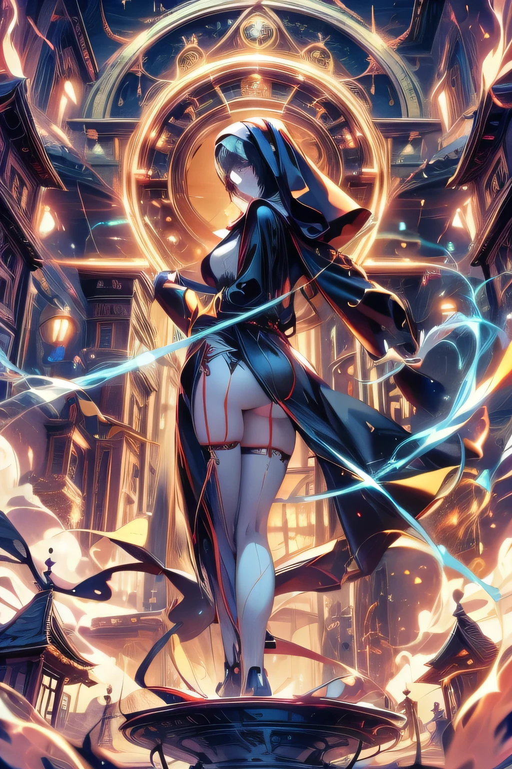 sexy nun in underwear, 4k ultra quality image
