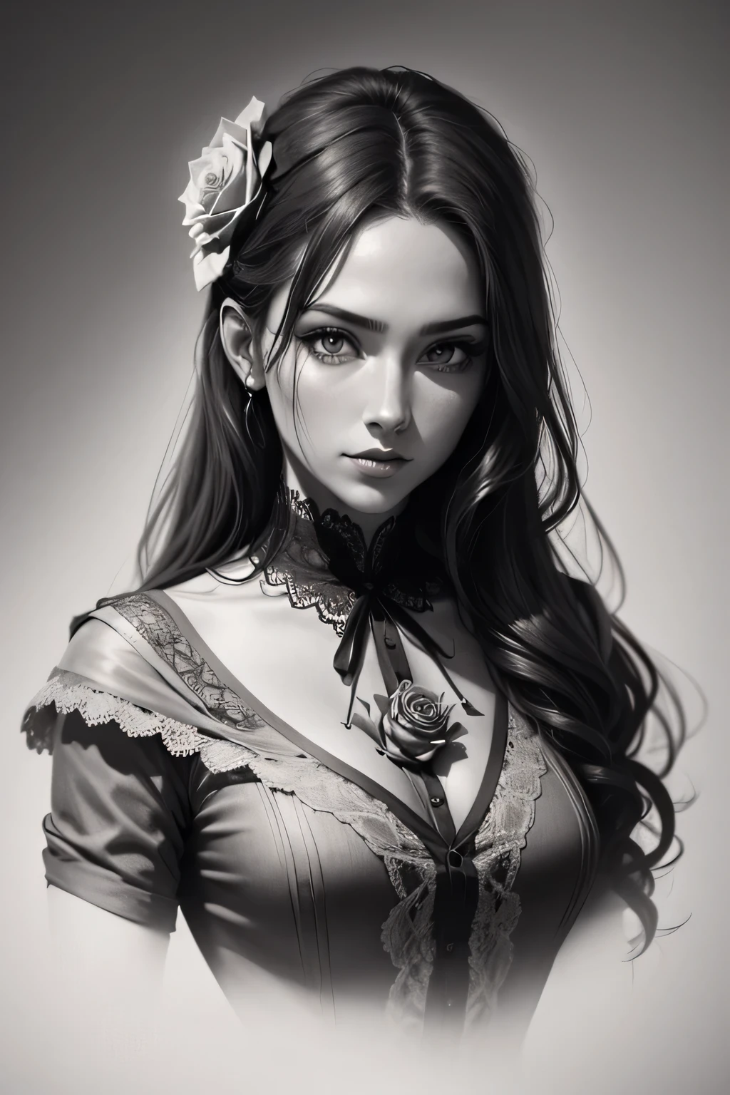 realistic roses drawing