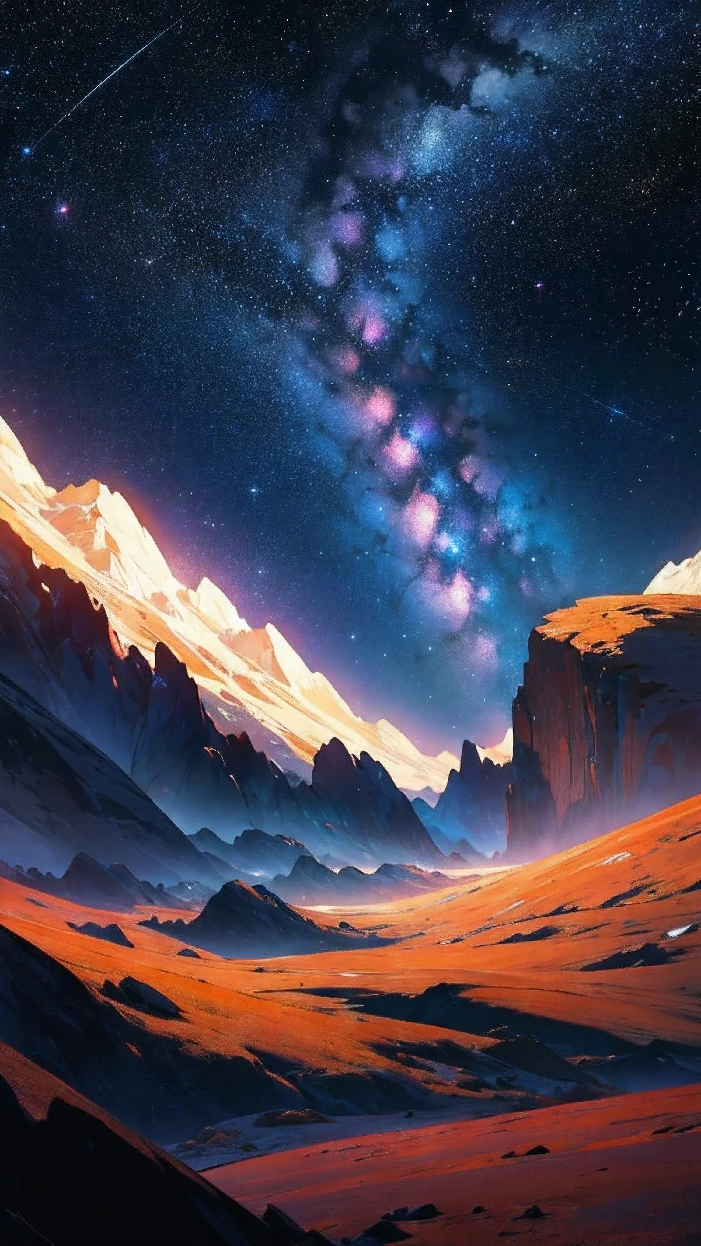 Space landscape showing our starry galaxy 